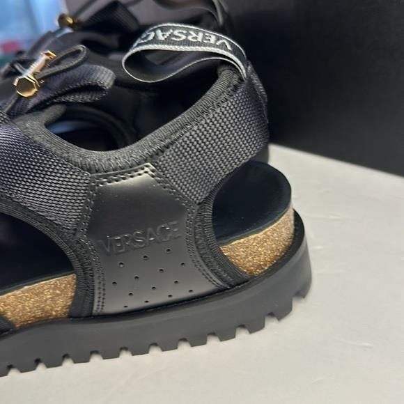 Versace New Authentic Versace logo-debossed caged sandals Size US 8.5 / EU 41-42 - 5 Thumbnail