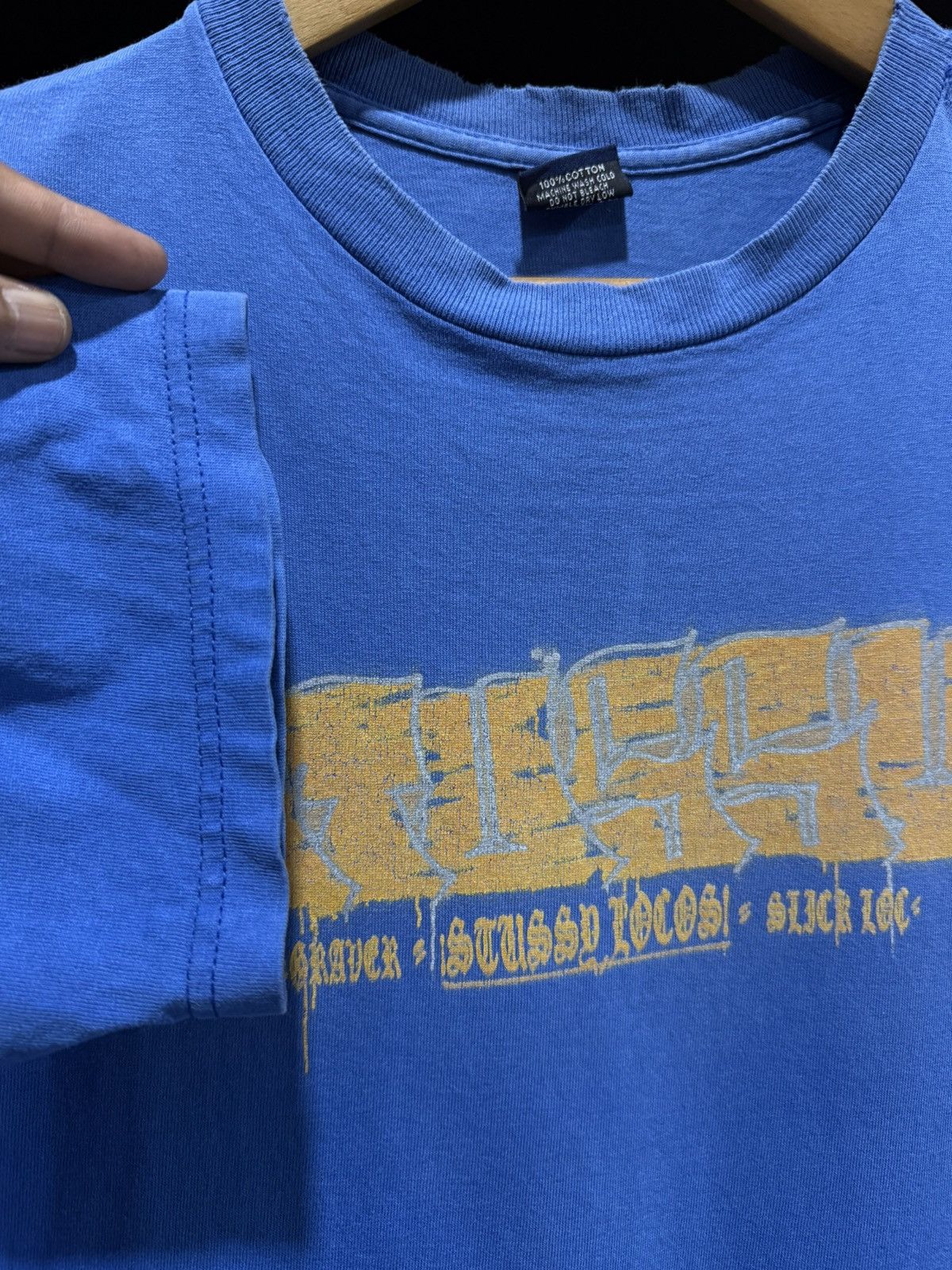 Stussy × Vintage Vintage Stussy Suck Loc Thrashed faded Tee Size US M / EU 48-50 / 2 - 8 Thumbnail