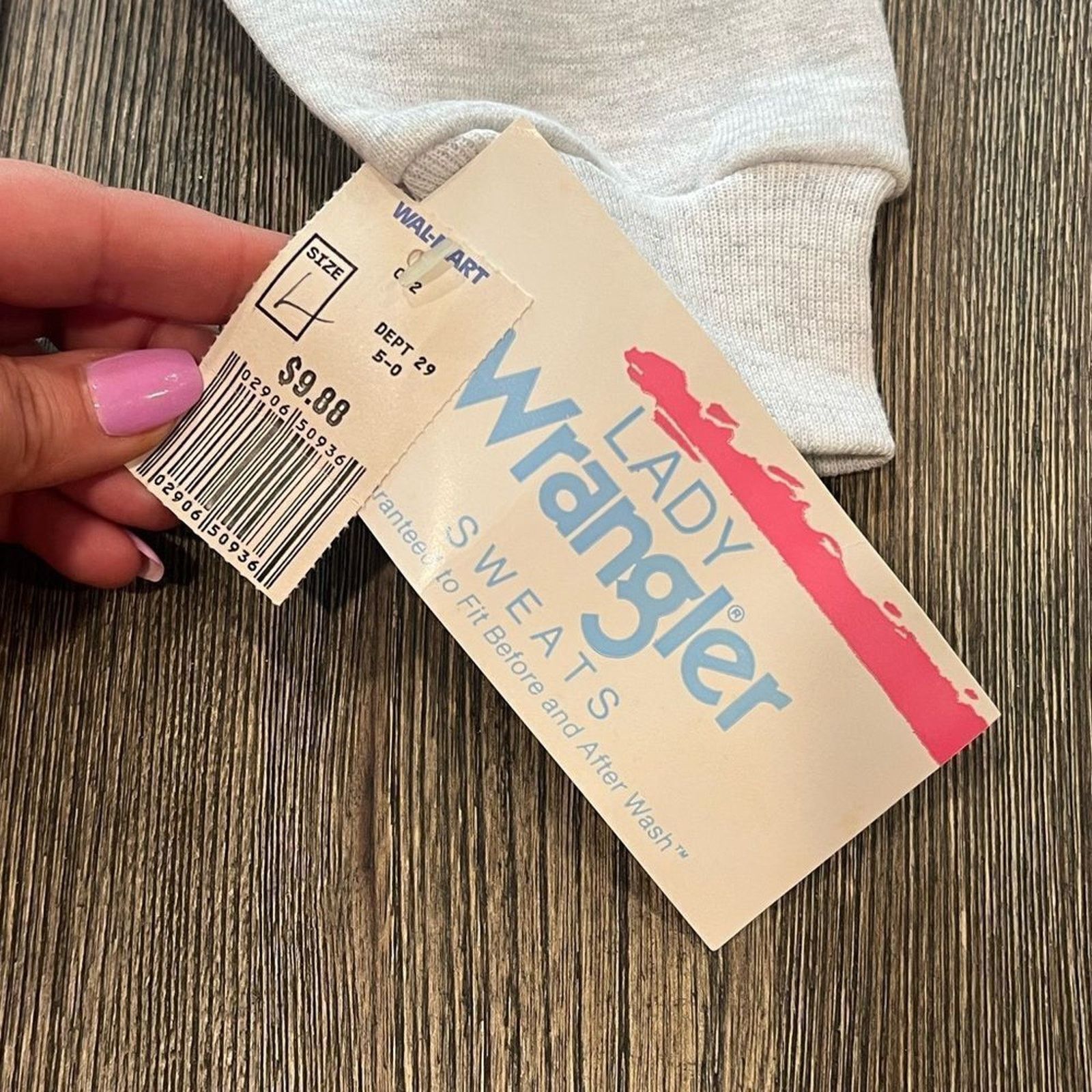 Wrangler NWT Vintage Lady Wrangler Sweats Light Gray Sweatshirt Siz L Size L / US 10 / IT 46 - 4 Thumbnail