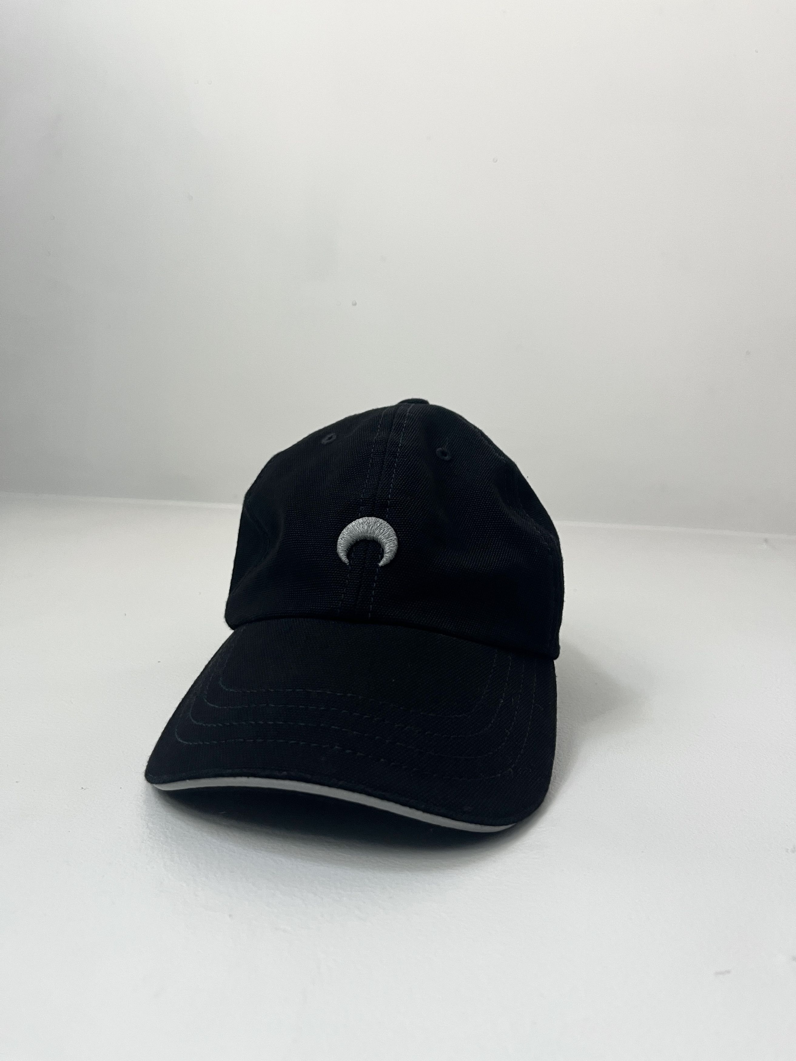 Marine Serre Black Canvas Baseball Cap