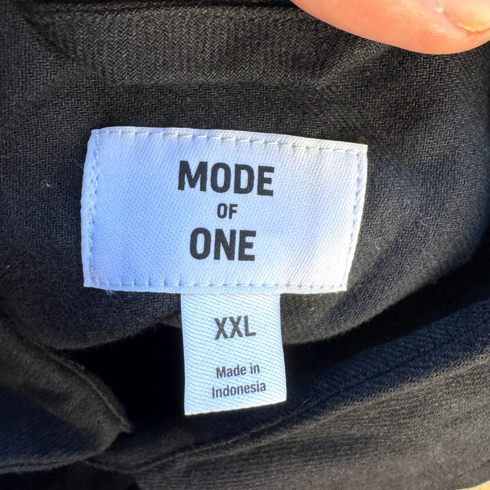Vintage Mode of One Mens Relaxed Fit Flannel Shirt Deep Black XXL 100197730MN NWT Size US XXL / EU 58 / 5 - 4 Thumbnail
