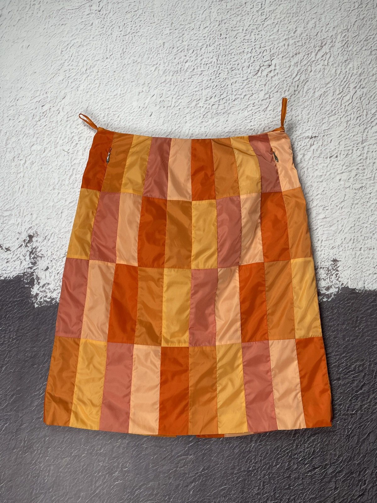 Bogner Bogner nylon patchwork knee skirt 2 pockets zipper Size 34" / US 12 / IT 48 - 1 Thumbnail