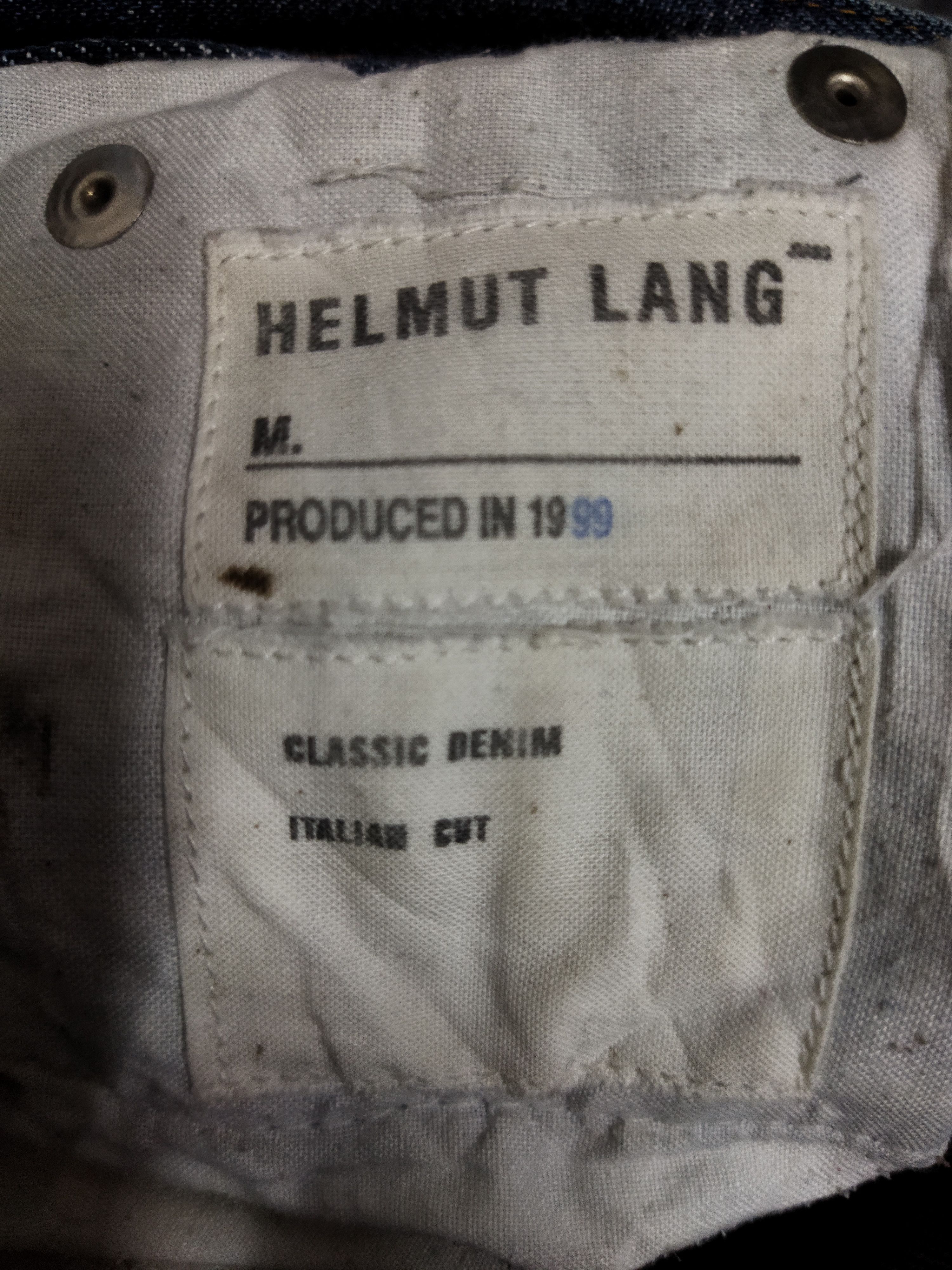 1999 Helmut Lang Italian Cut Classic Denim
