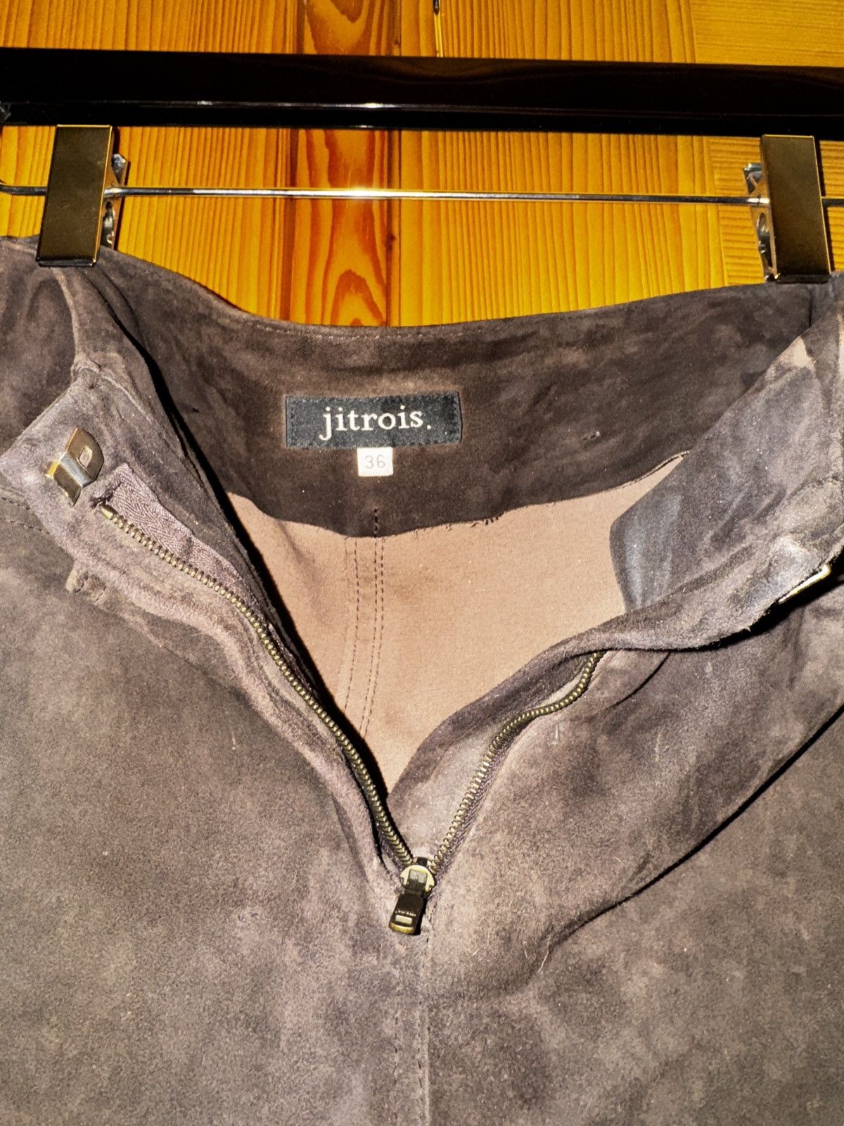 Jitrois Jitrois Vintage Suede Trousers Size 26" / US 2 / IT 38 - 2 Thumbnail