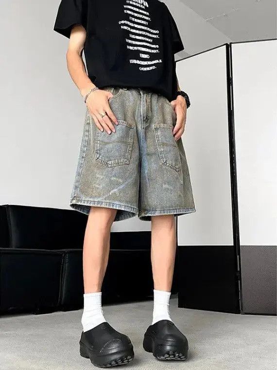 Japanese Brand Retro high street ripped denim shorts Size US 32 / EU 48 - 4 Thumbnail