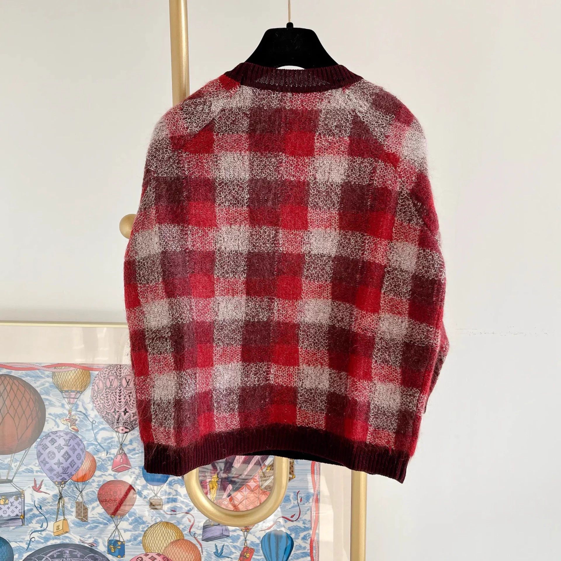 Moncler Moncler red check sweater XS Size XS / US 0-2 / IT 36-38 - 2 Thumbnail