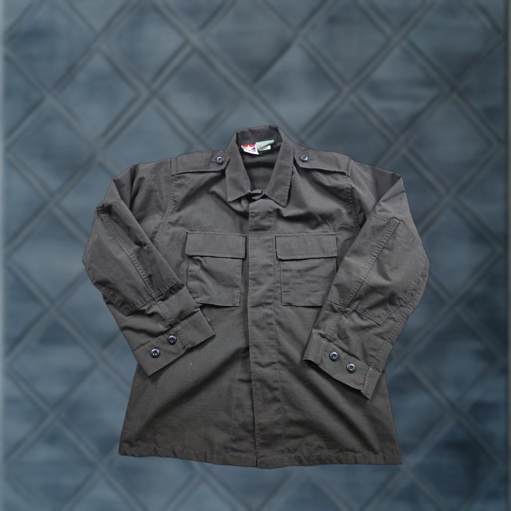 Propper VINTAGE Propper Jacket Military Mens Small Regular Brown Ripstop Cotton Button Pockets Size US S / EU 44-46 / 1 - 1 Thumbnail