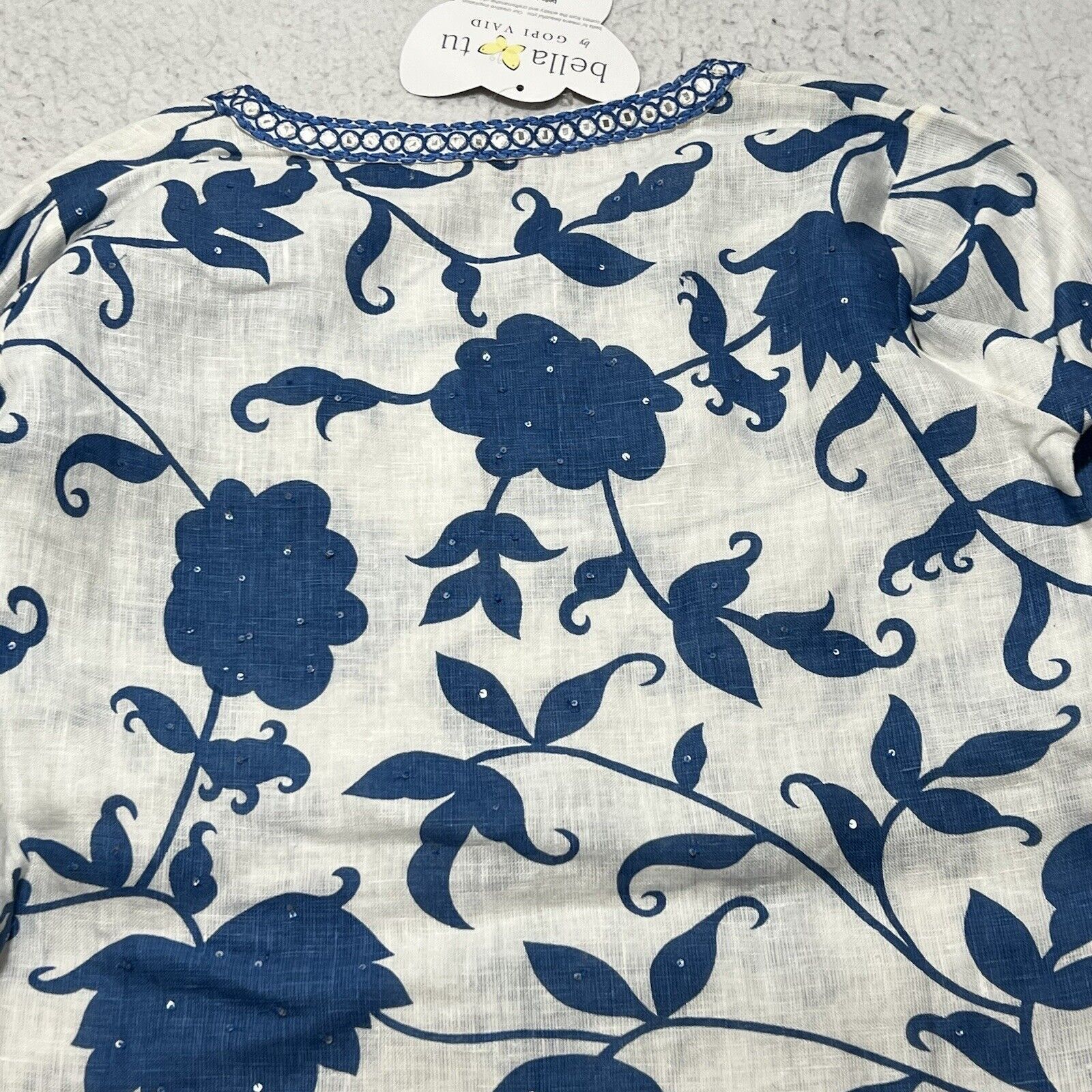 Other Bella Tu by Gopi Vaid Women's 4 Floral Rhinestone Blouse Size S / US 4 / IT 40 - 10 Thumbnail