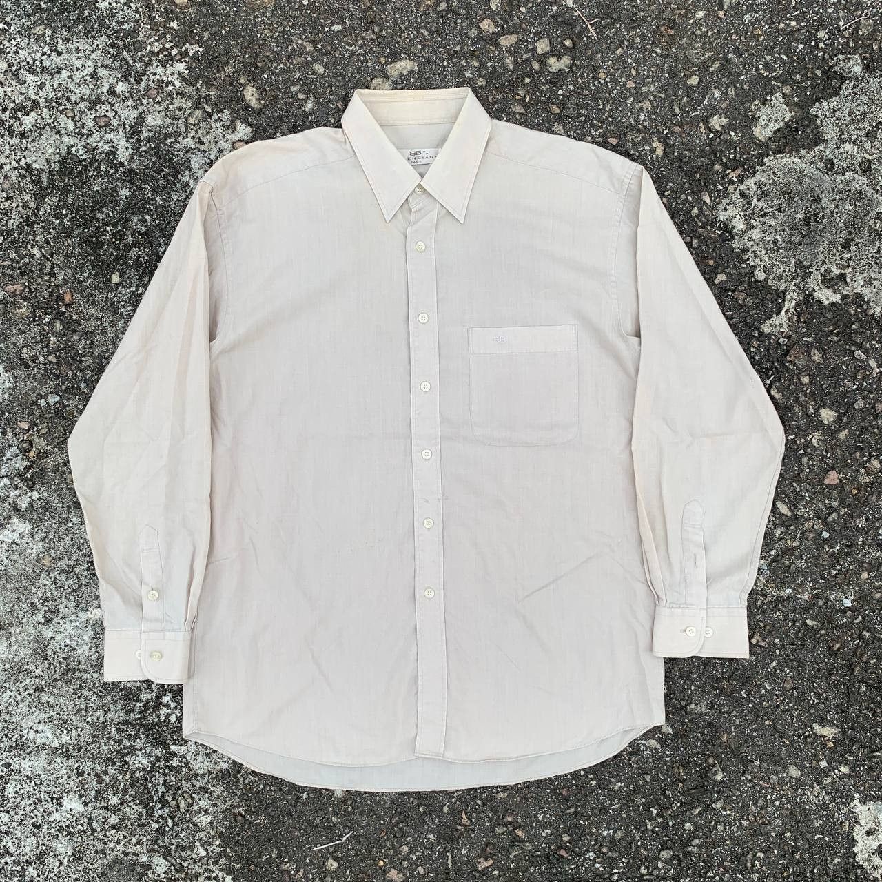 Balenciaga Vintage BALENCIAGA Pocket Buttons Up Shirt Size US L / EU 52-54 / 3 - 1 Thumbnail