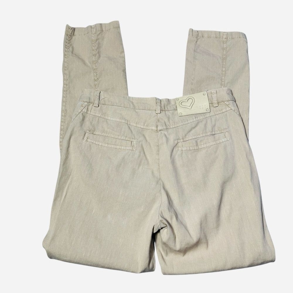 TWINSET Twinset Twin-Set Simona Barbieri Linen Blend Beige Trousers Size 28" / US 6 / IT 42 - 5 Thumbnail