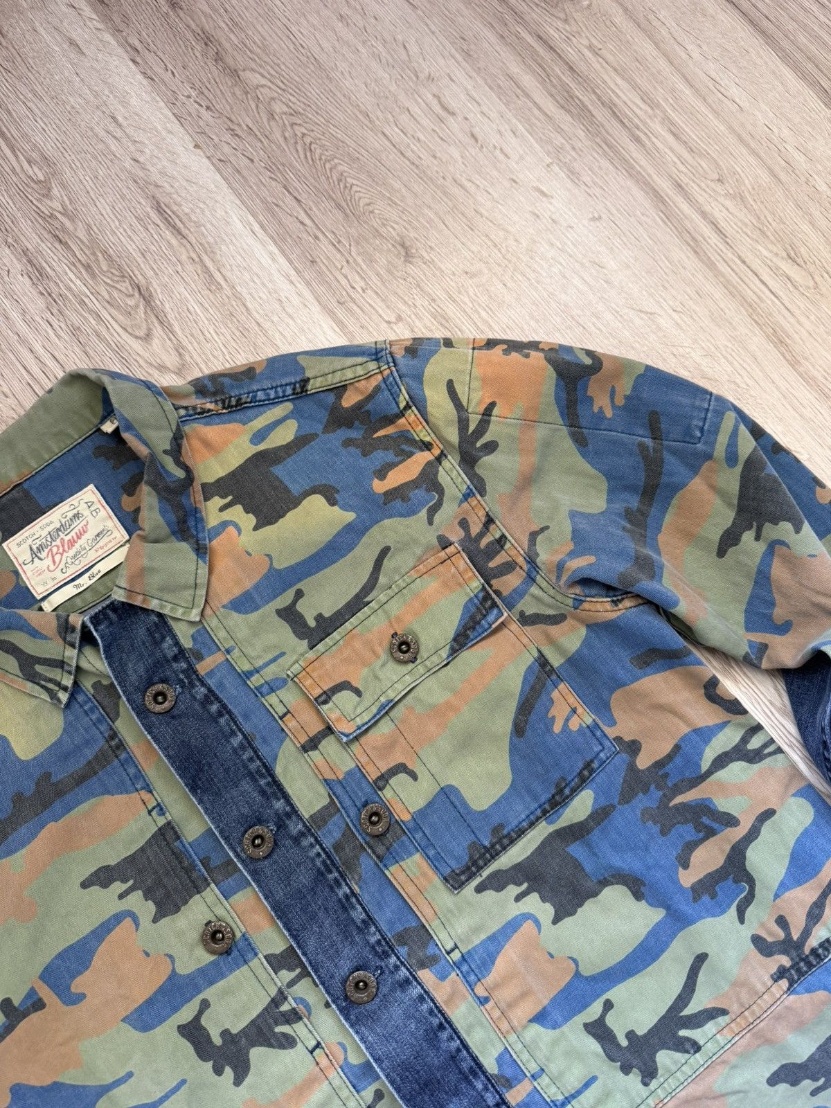 Scotch & Soda Scotch & Soda Camo Herringbone Jacket Size US L / EU 52-54 / 3 - 8 Thumbnail