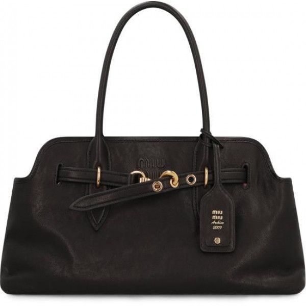 Nappa Leather Bag in Black, Women's