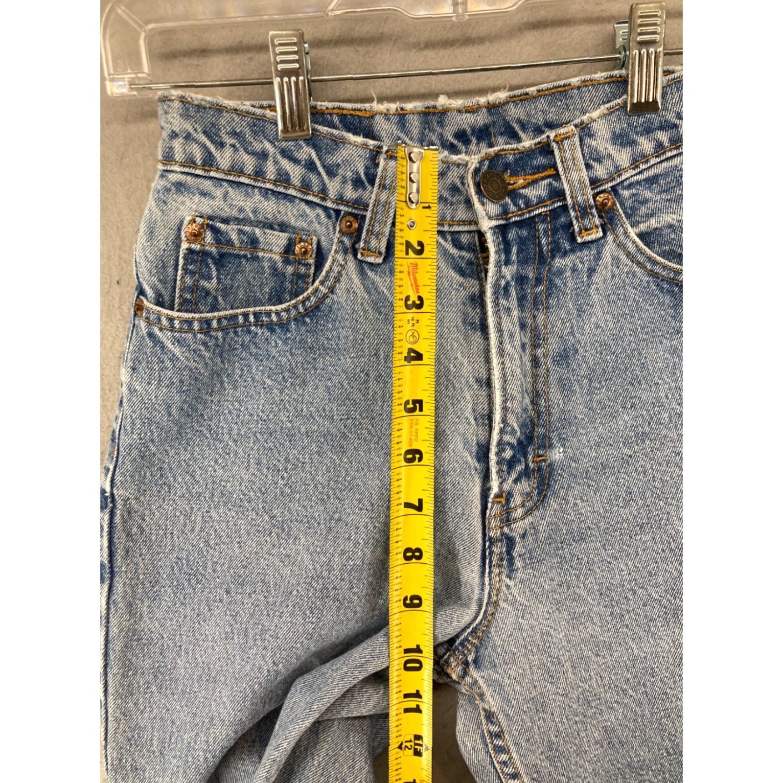 Jordache VINTAGE Jordache Jeans Tapered Womens 5 Medium Blue 90s Pattern: Solid 5-Pocket Denim 28in Inseam Mens/ Womens? Size 27" / US 4 / IT 40 - 3 Thumbnail