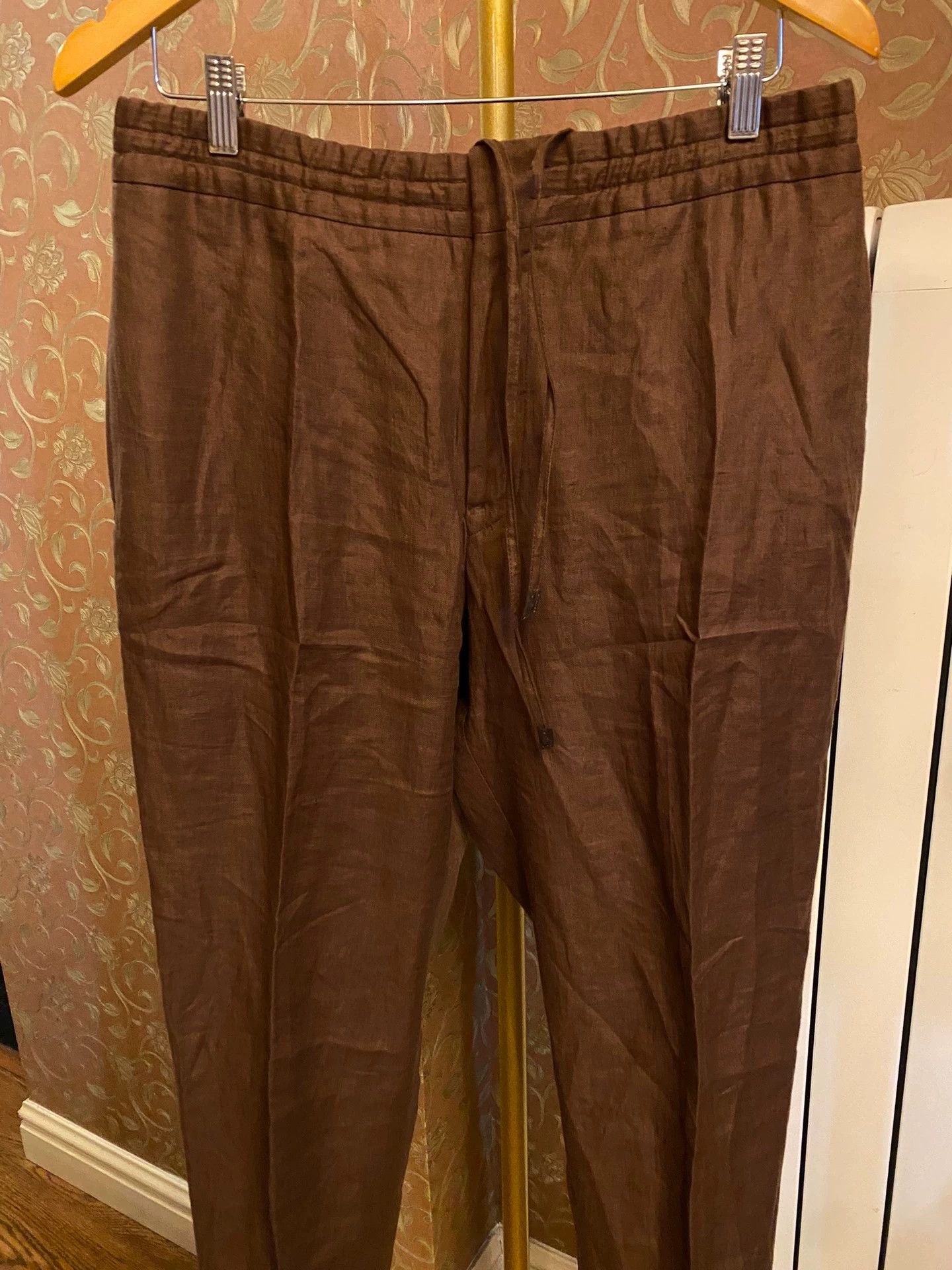 Ermenegildo Zegna ZEGNA OASI LINO Linen Swiss Elastic Waist Trousers Size US 32 / EU 48 - 3 Thumbnail