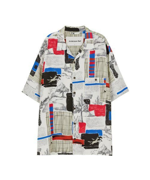Andersson Bell Andersson Bell Capri Printed Open Colar Shirt Size US M / EU 48-50 / 2 - 2 Thumbnail