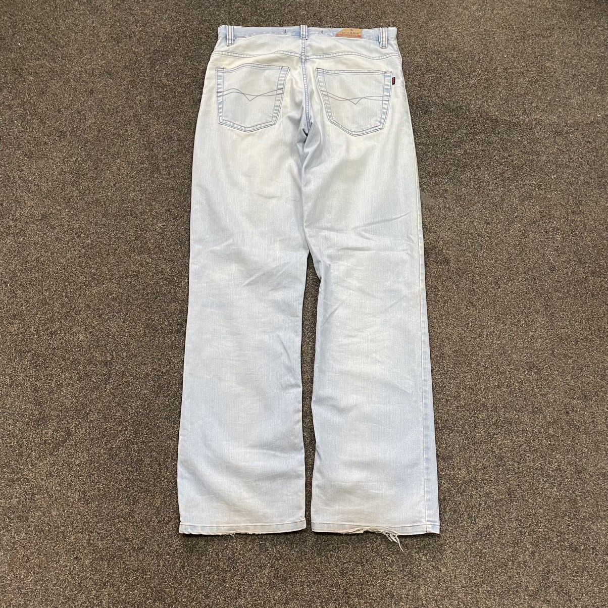Vintage Vintage 90s Y2K Light Wash Baggy Wide Leg Jeans Skate 34 Size US 34 / EU 50 - 2 Thumbnail