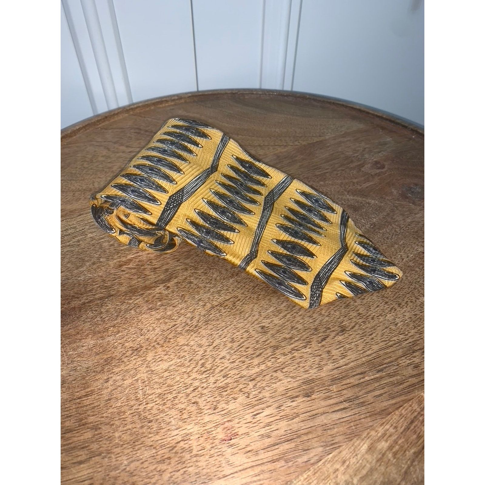 Robert Talbott Robert Talbott Men's Yellow Silk Geometric Designer Tie Size ONE SIZE - 1 Thumbnail