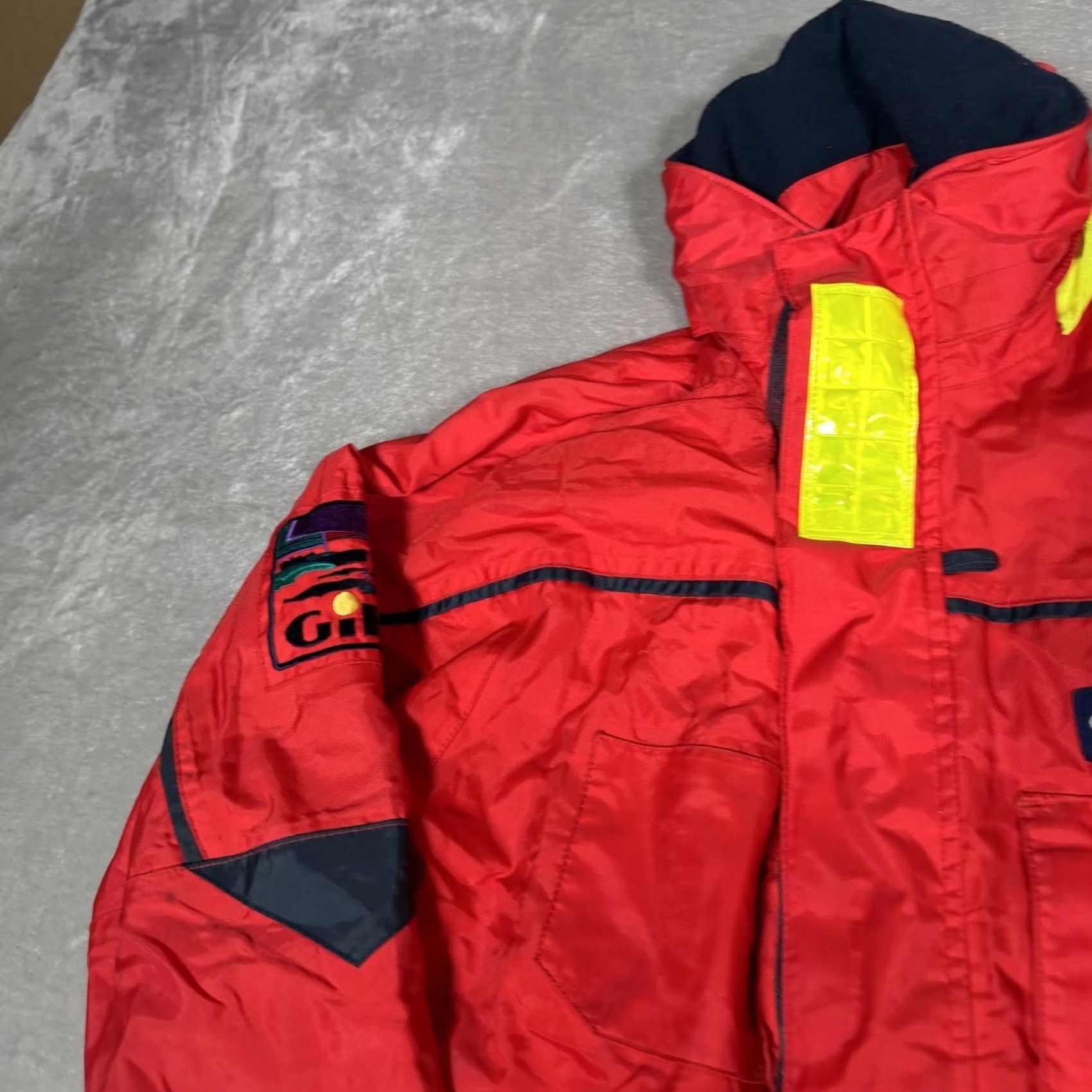 Vintage VINTAGE Gill Jacket Mens Small Red Zip Up Douglas Sail Fish Rain Hooded Outdoors Size US S / EU 44-46 / 1 - 4 Thumbnail