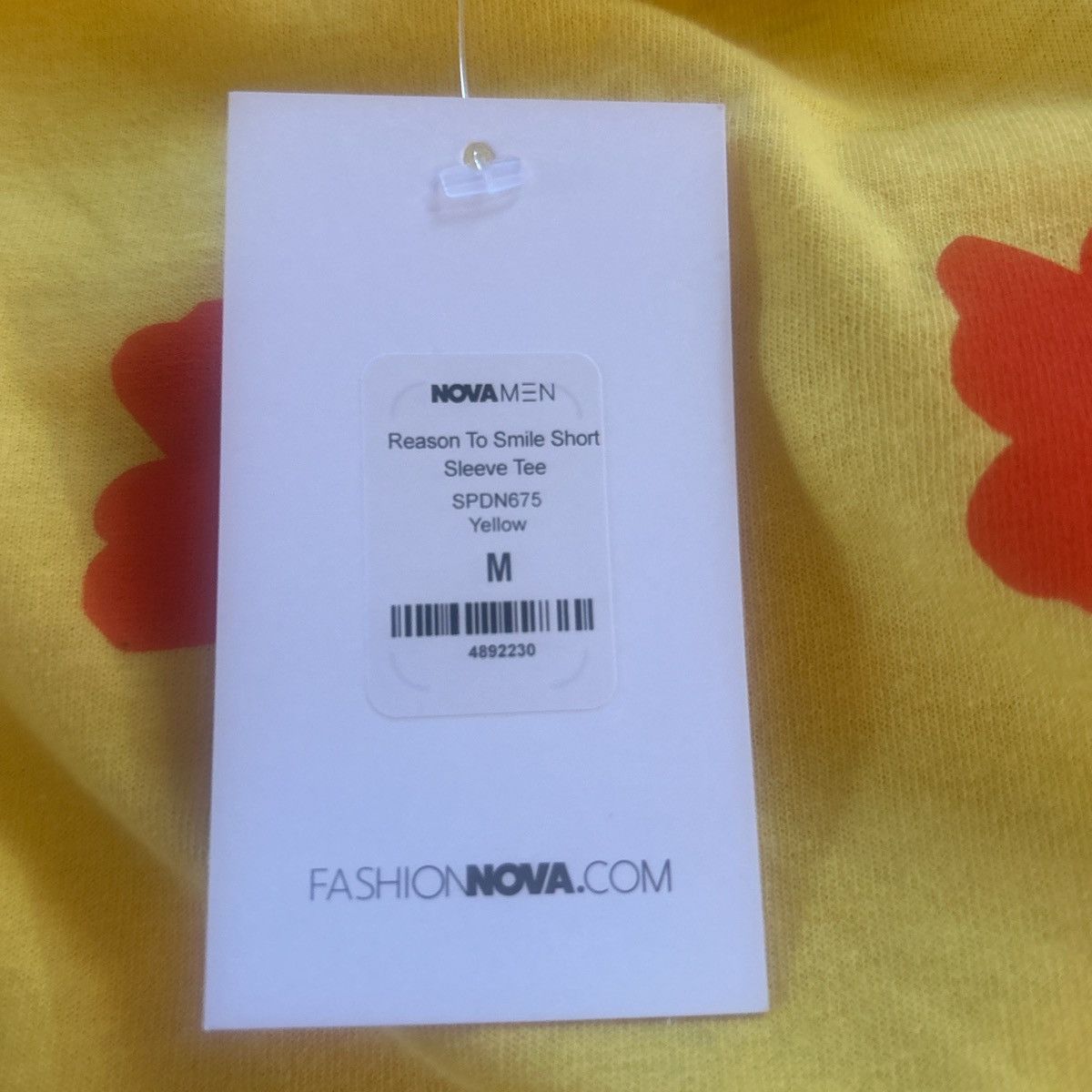 Fashion Nova Yellow Smile Men’s T-Shirt Size US M / EU 48-50 / 2 - 3 Thumbnail