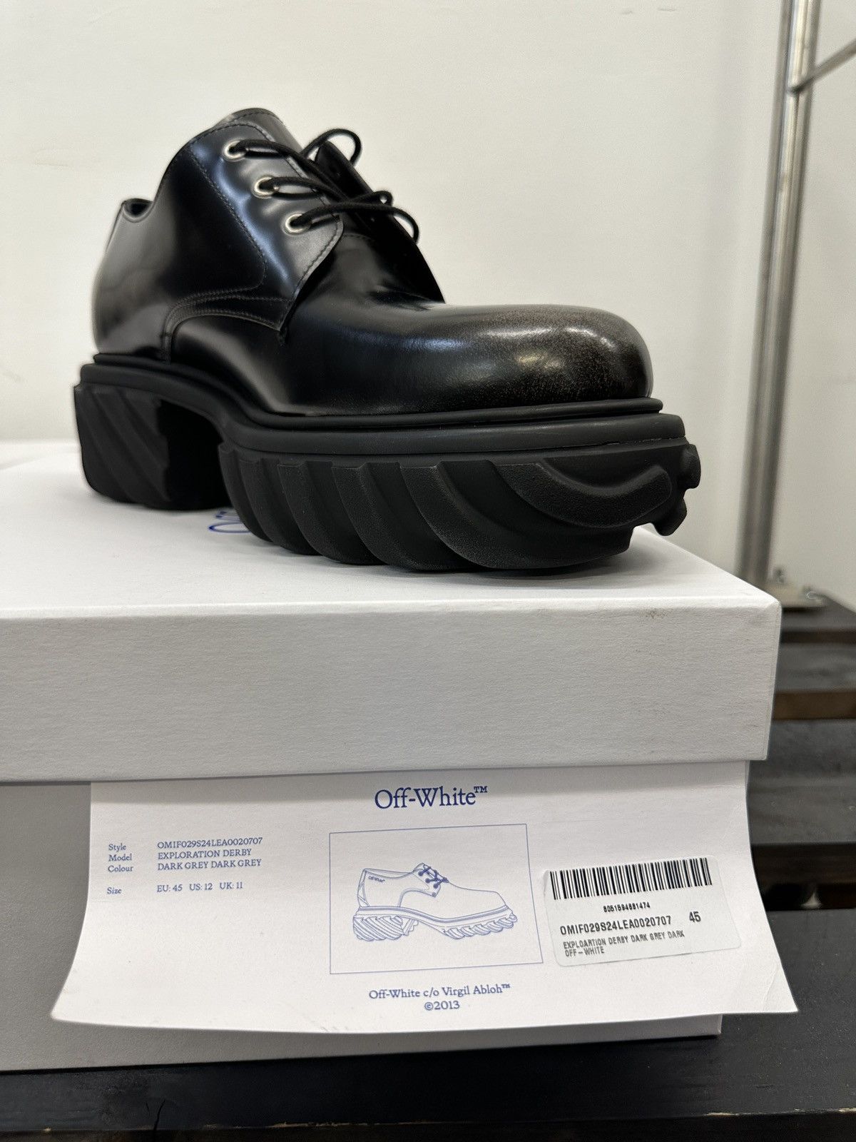 Off-White Exploration Derby Anthracite. Sz 43 Size US 10 / EU 43 - 11 Thumbnail