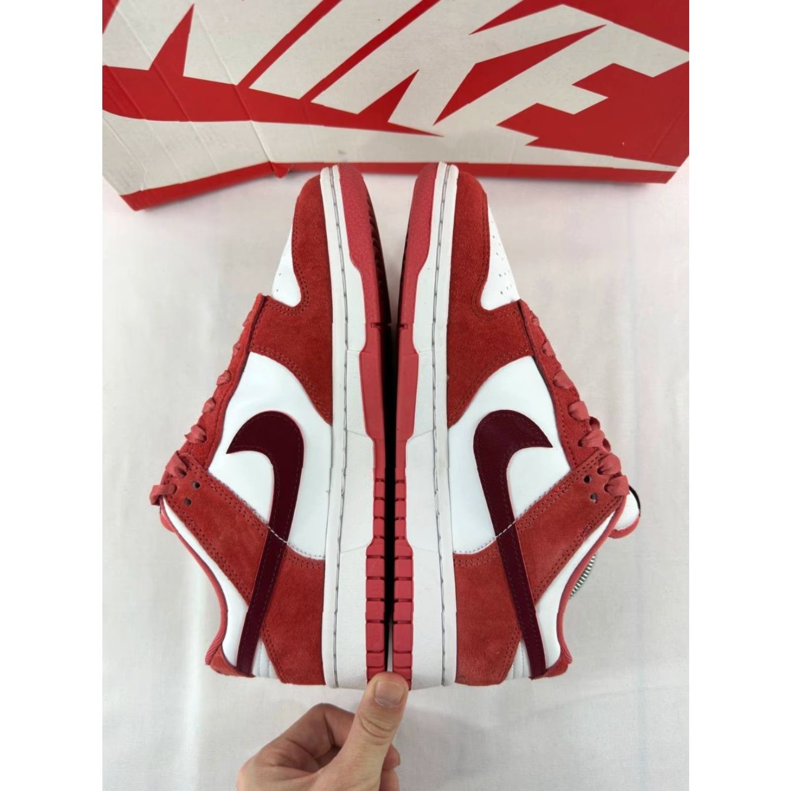 Nike Nike Dunk Low Valentine's Day 2024 Women's 7.5 Pink Suede Sneaker FQ7056-100 Size US 8 / IT 38 - 6 Thumbnail