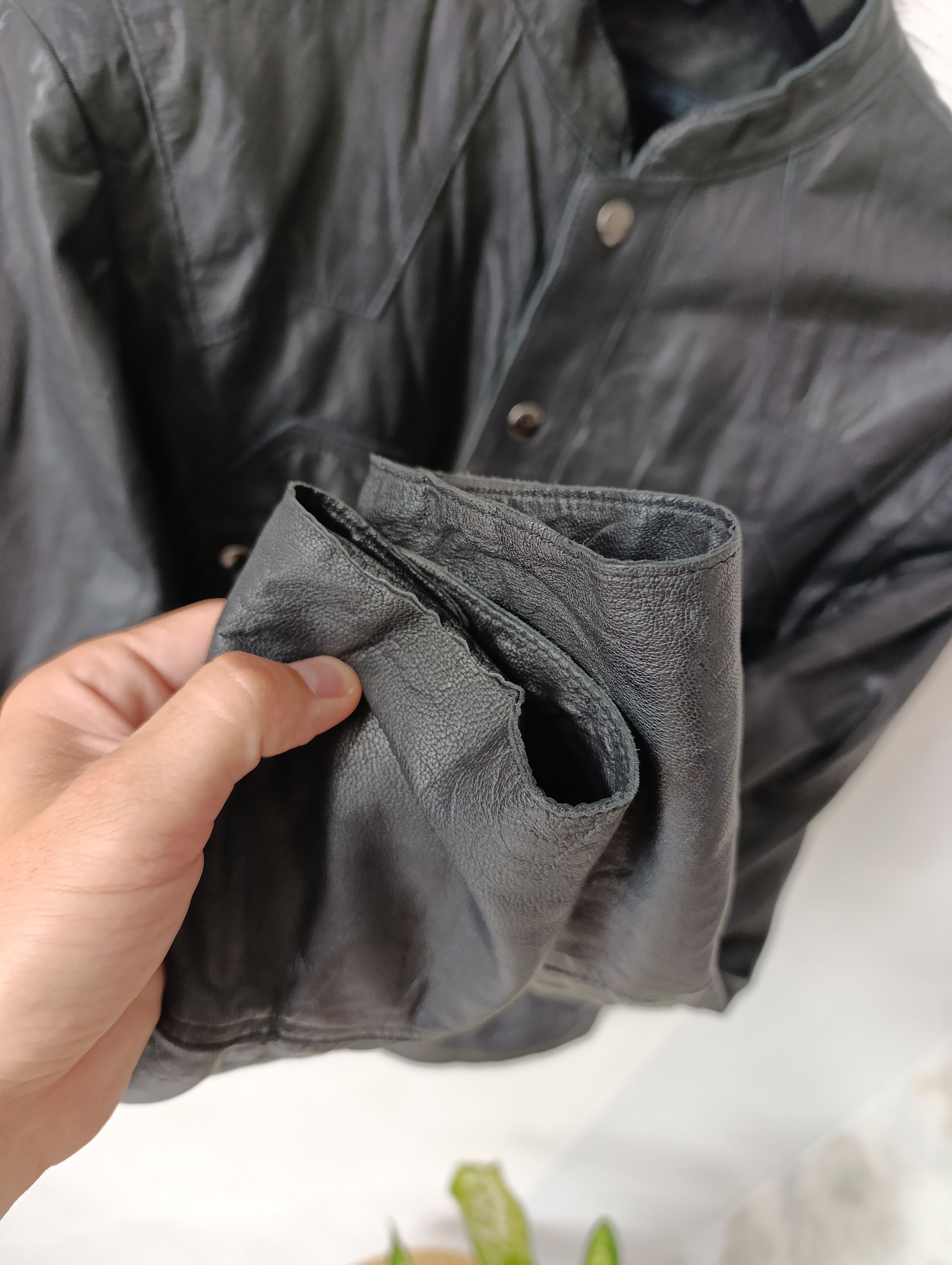 Allsaints ALLSAINTS BLACK LEATHER ROCK SHIRT JACKET Size US M / EU 48-50 / 2 - 5 Thumbnail