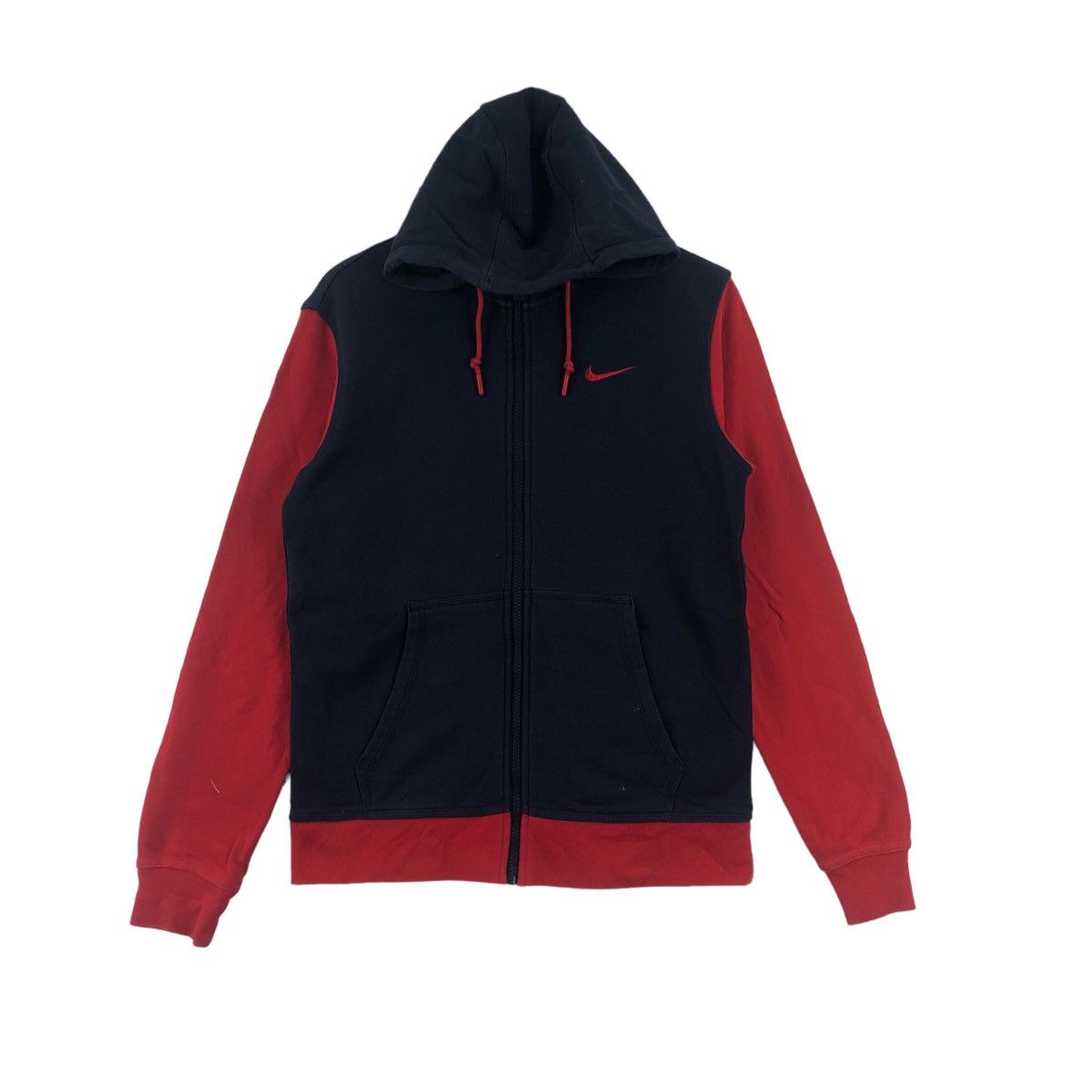 Vtg NIKE Sportswear Side Swoosh Logo Hoodie Sweater Zipper - Main Image