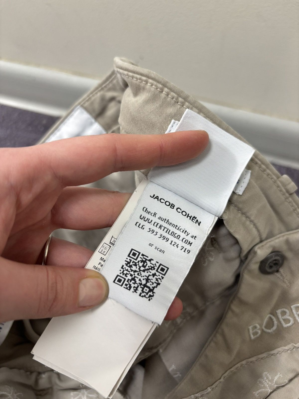 Jacob Cohen Jacob Cohen Bobby Men’s Beige Cotton Stretch Chino Pants Size US 36 / EU 52 - 15 Thumbnail