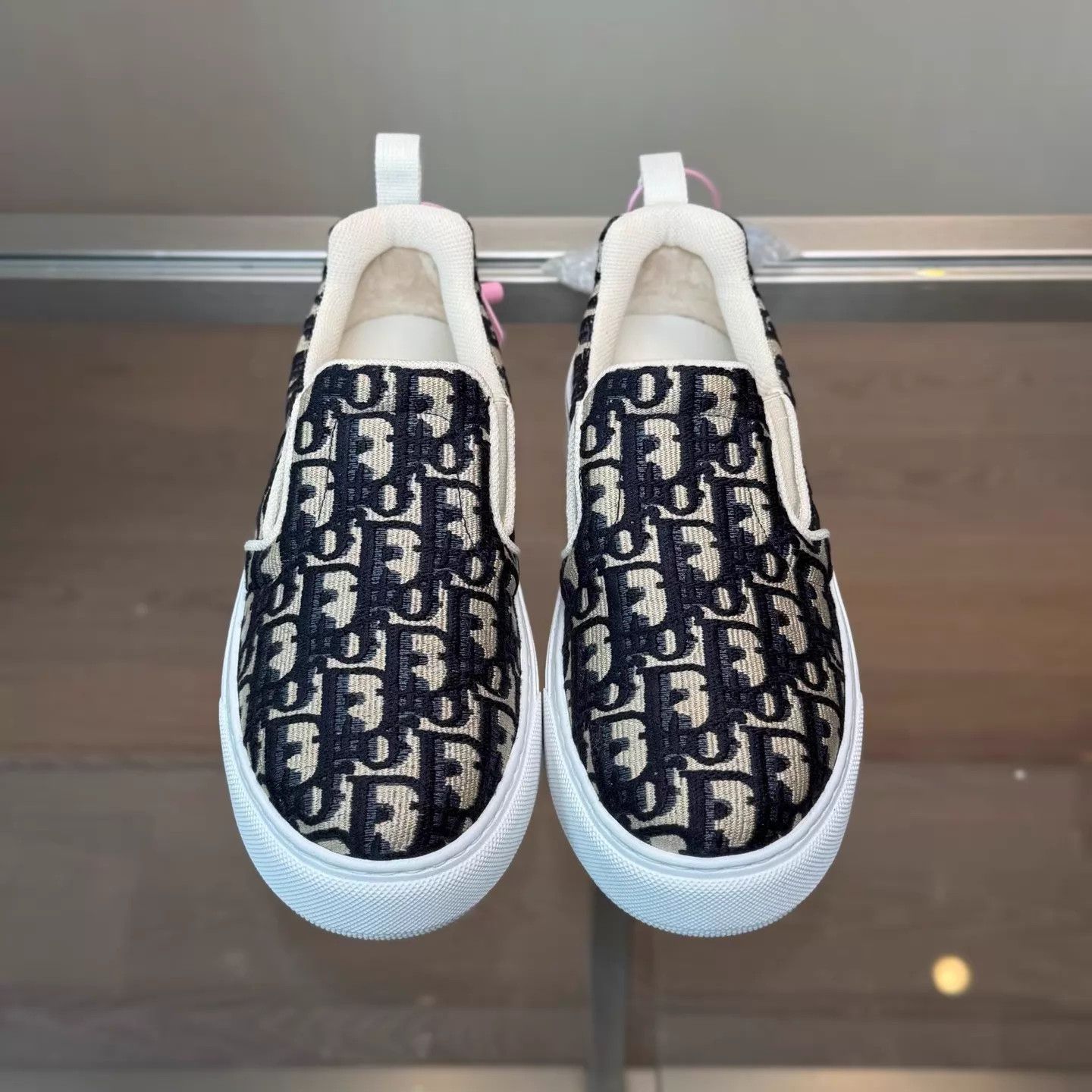 Dior Dior Solar Blue White Print Slip-On Sneaker 37.5 New Unworn Size US 7 / IT 37 - 5 Thumbnail