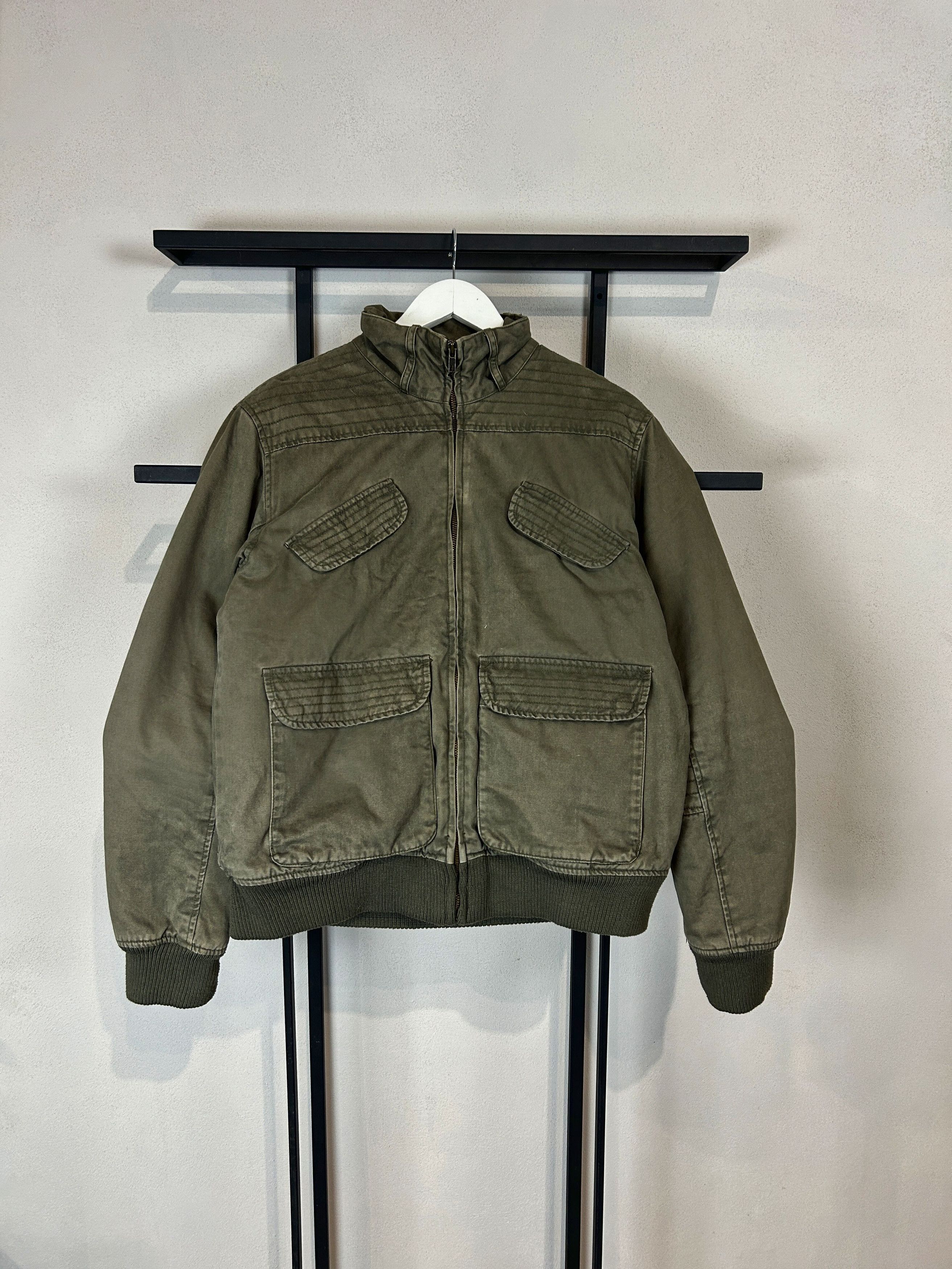 Japanese Brand VTG Olive Military Jacket Cropped Utility Y2K Minimal Fit Size US L / EU 52-54 / 3 - 2 Thumbnail