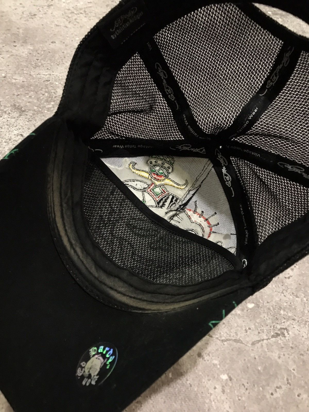 Ed Hardy × Vintage Vintage Y2K Cap Ed Hardy Embroiled Logo Black OS Size ONE SIZE - 8 Thumbnail