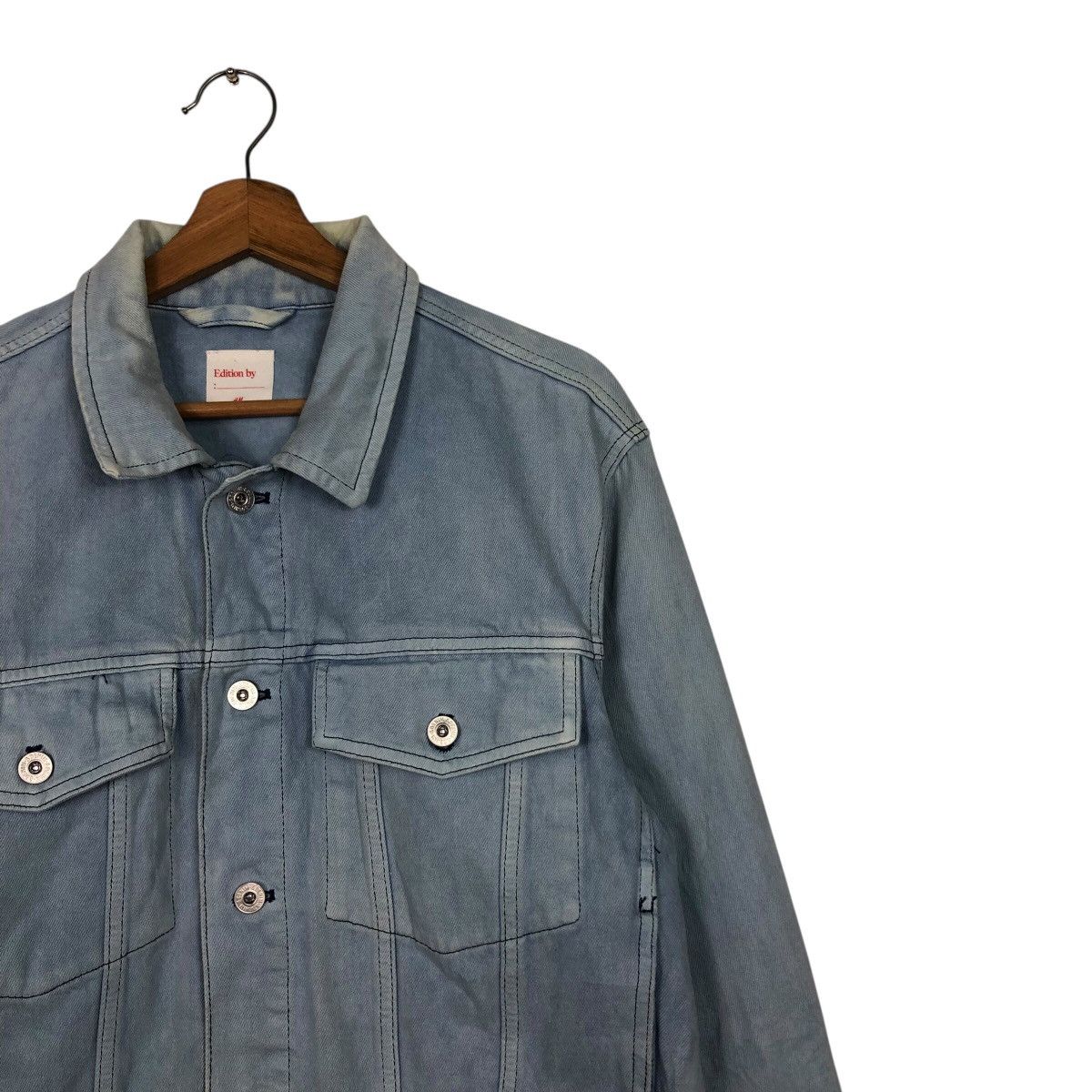 Japanese Brand × Vintage 📌Vintage Trucker Denim Jacket H&M Biker Issey Miyake Size US M / EU 48-50 / 2 - 7 Thumbnail
