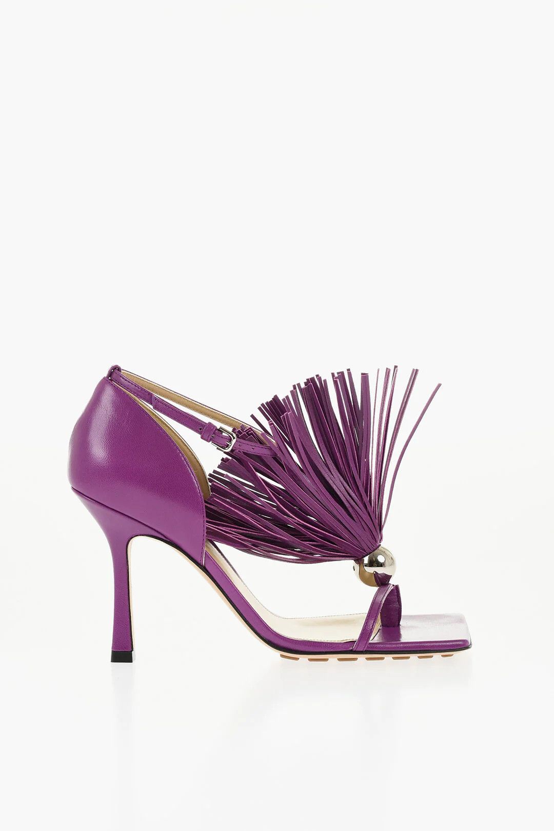 Bottega Veneta og1mm0426 Leather Sandals in Purple Size US 6 / IT 36 - 1 Thumbnail