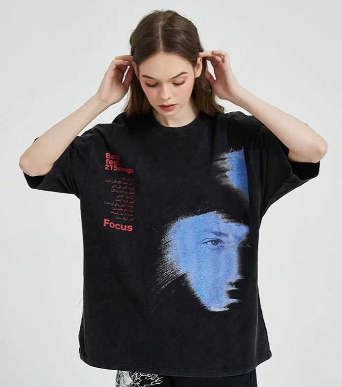 Vintage Oversize hip-hop vintage print T-shirt Harajuku style Y2k Size US L / EU 52-54 / 3 - 13 Thumbnail