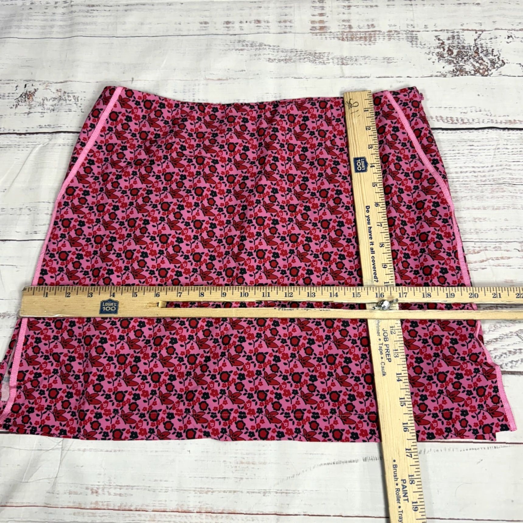 Pinko Golftini Women's Pink Skort Skirt Golf Active Microfloral Butterfly Sz 6 NWT Size 28" / US 6 / IT 42 - 3 Thumbnail