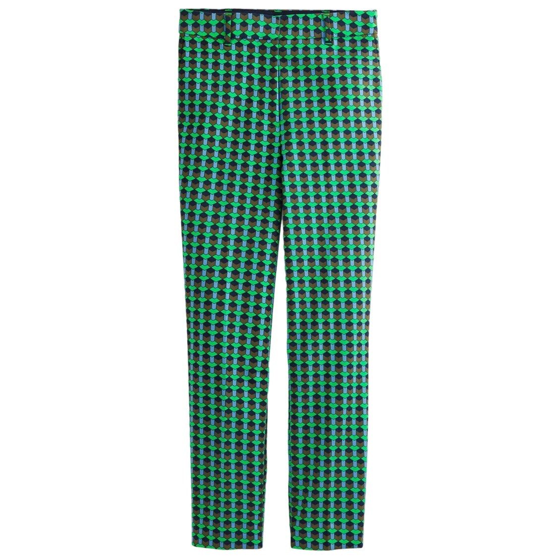 Boden Boden Highgate Printed Pants Bright Green Terrace Geo Size 6 Size 28" / US 6 / IT 42 - 3 Thumbnail