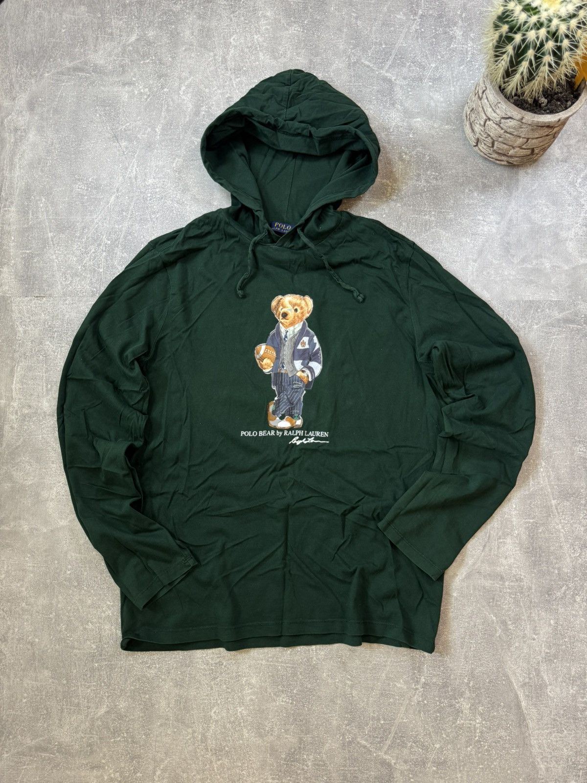 Polo Ralph Lauren Polo Ralph Lauren Polo Bear Charcoal Long Sleeve Size US M / EU 48-50 / 2 - 2 Thumbnail