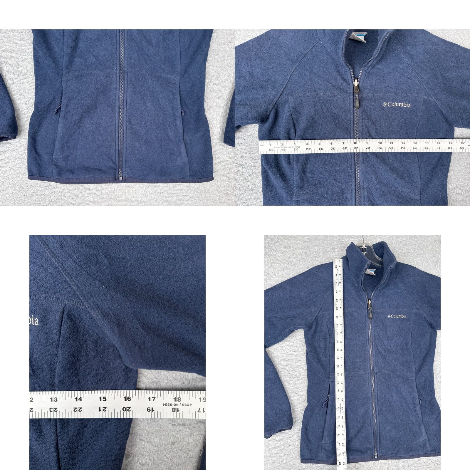 Columbia Jacket Women XS Blue Fleece Full Zip Lightweight Outdoor Hike Womens