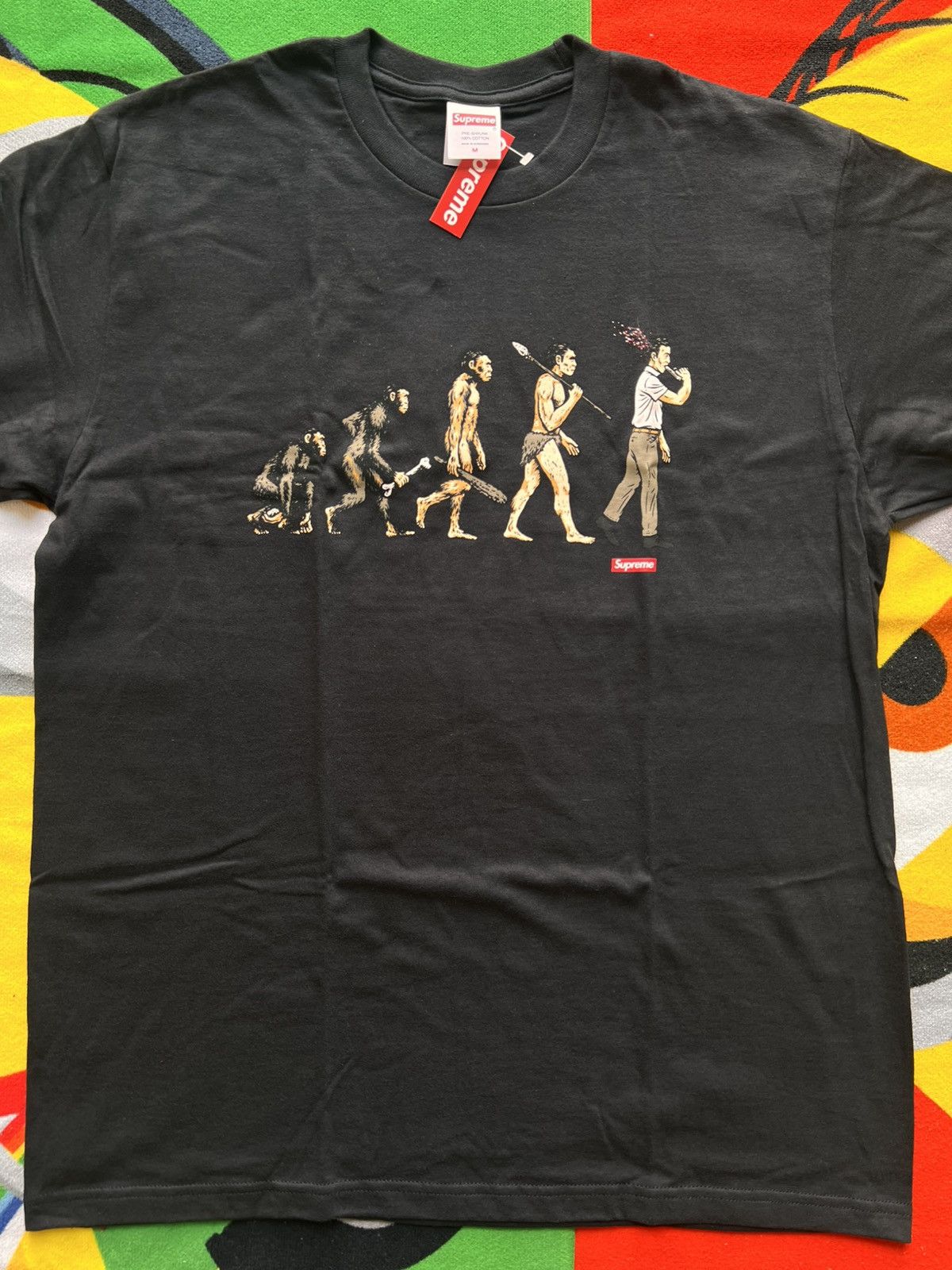 Supreme Supreme Evolution Tee Black M ape human t-shirt primitive Size US M / EU 48-50 / 2 - 8 Thumbnail