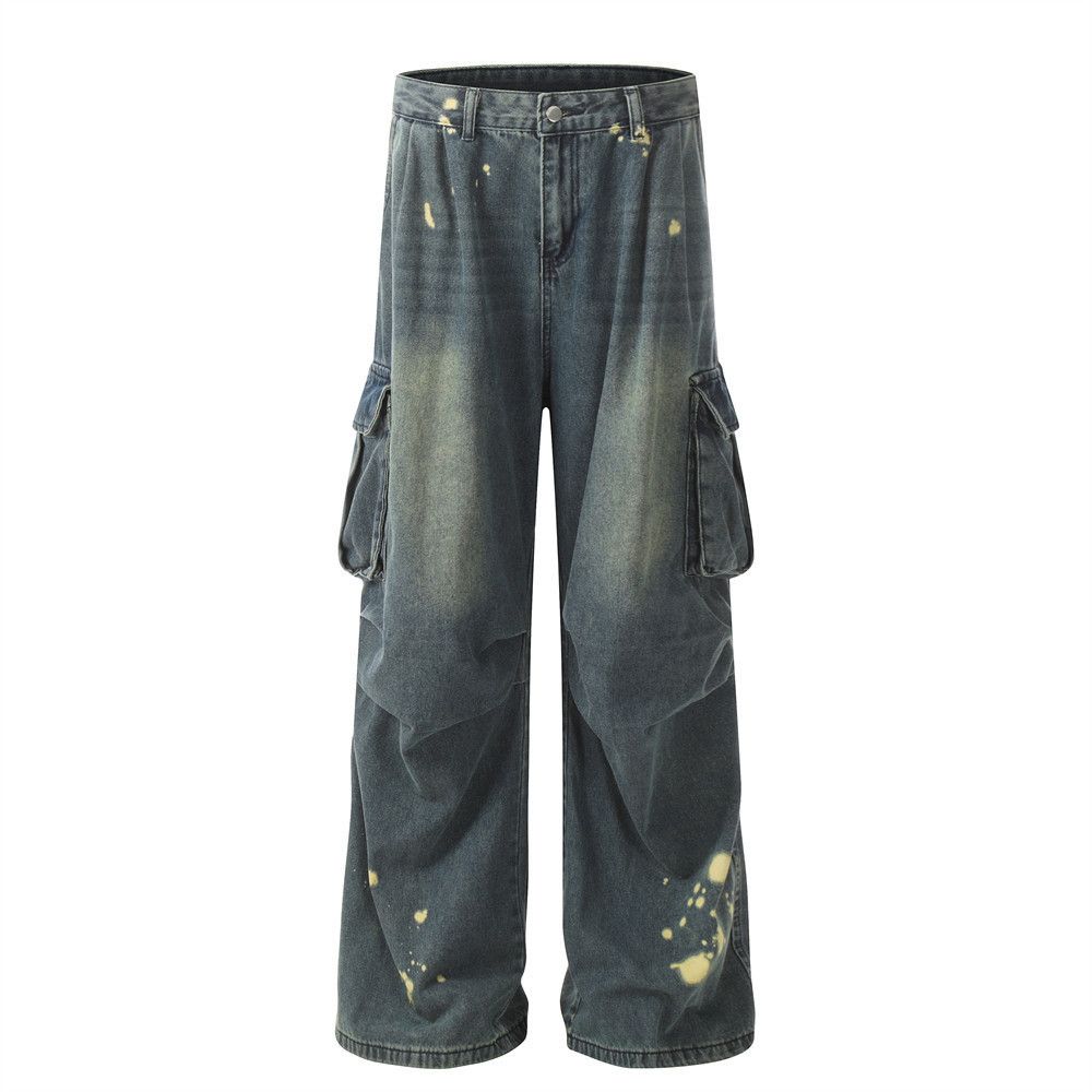 Japanese Brand Men's American street style multi-pocket cargo jeans Size US 32 / EU 48 - 1 Thumbnail