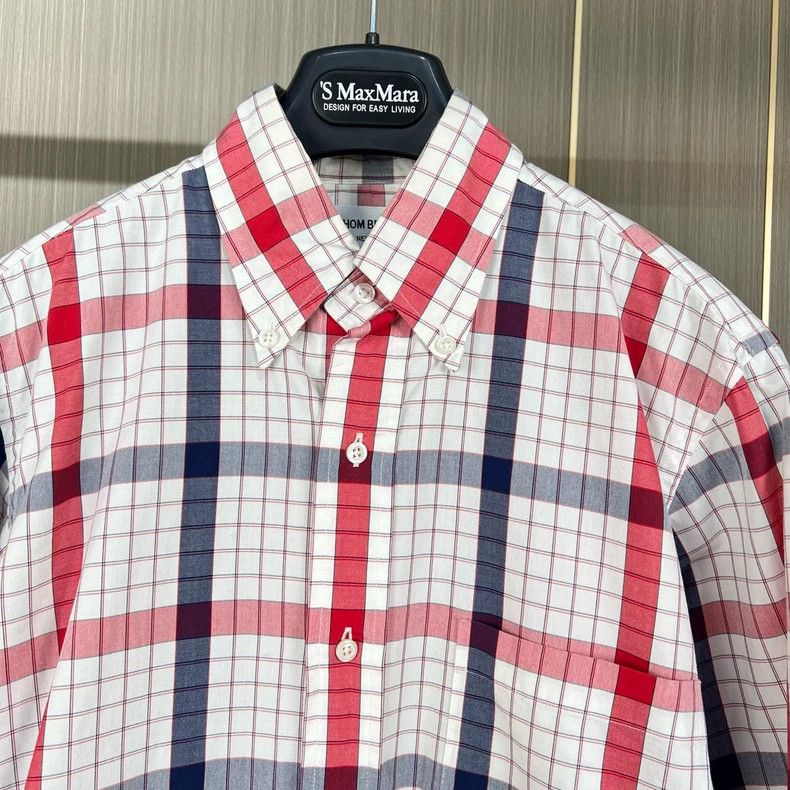 Thom Browne Thom Browne Red and white plaid shirt 2503-Nextarrow Size US S / EU 44-46 / 1 - 3 Thumbnail