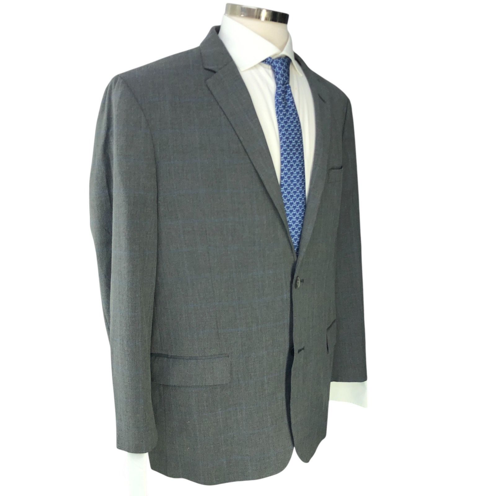 Ben Sherman Ben Sherman Sz 46R Sport Coat Jacket Blazer Burge Windowpane Size 46R - 12 Thumbnail