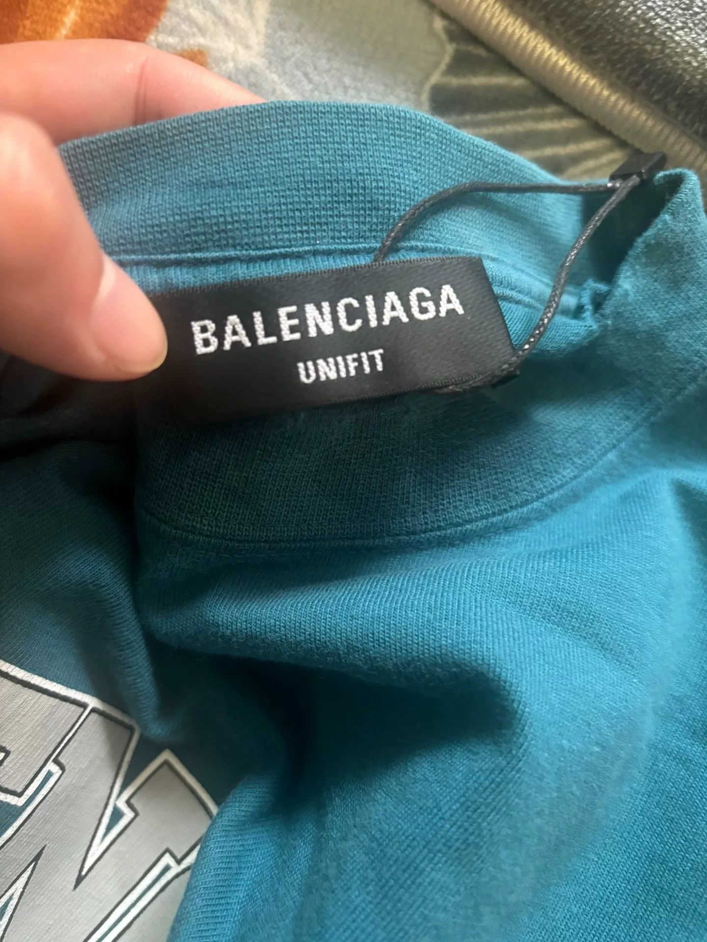 Balenciaga balenciaga men's long sleeve t-shirt in blue Size US XL / EU 56 / 4 - 3 Thumbnail