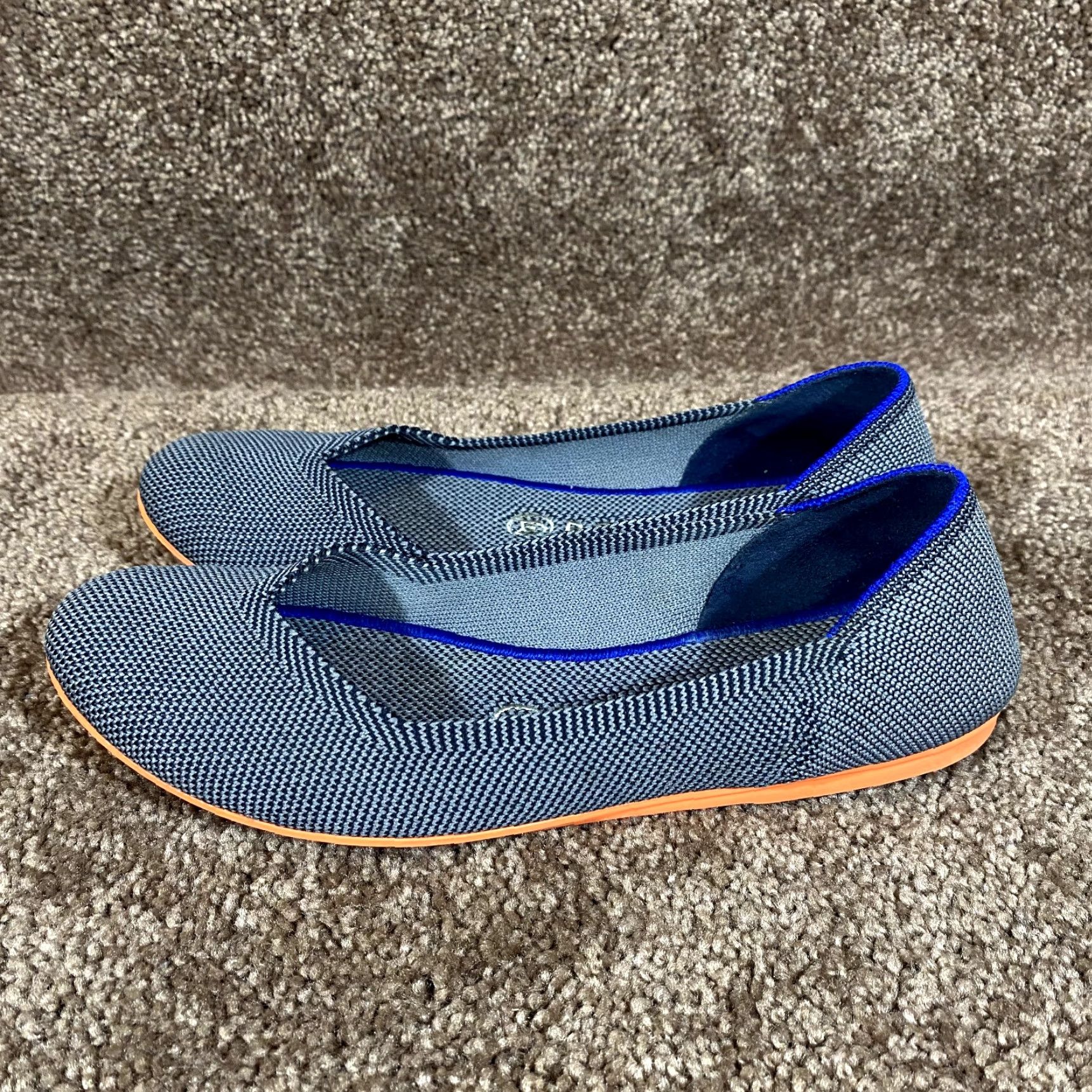 Vintage ROTHYS Flats Womens 7 Gray Flat Slip On Round Toe Career Workwear Cocktail Business Shoes Size US 7 / IT 37 - 6 Thumbnail