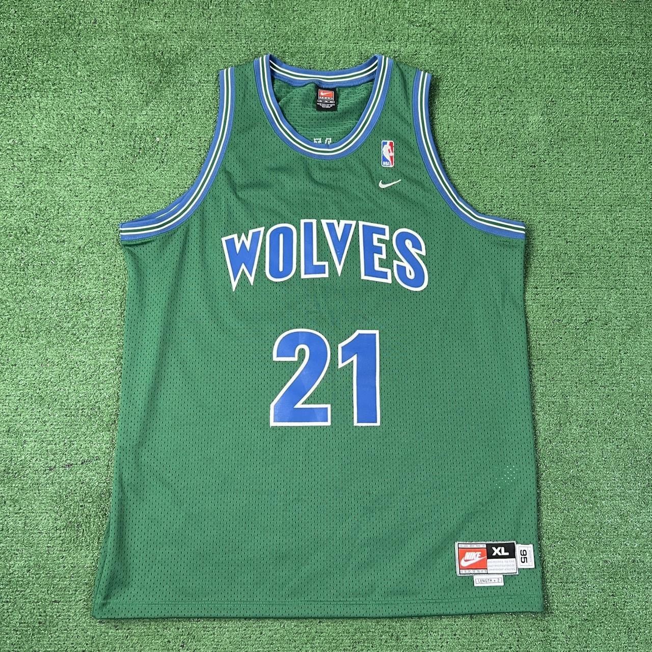 NBA Vintage Y2K Nike Kevin Garnett Minnesota Timberwolves Jersey Size US XL / EU 56 / 4 - 1 Thumbnail