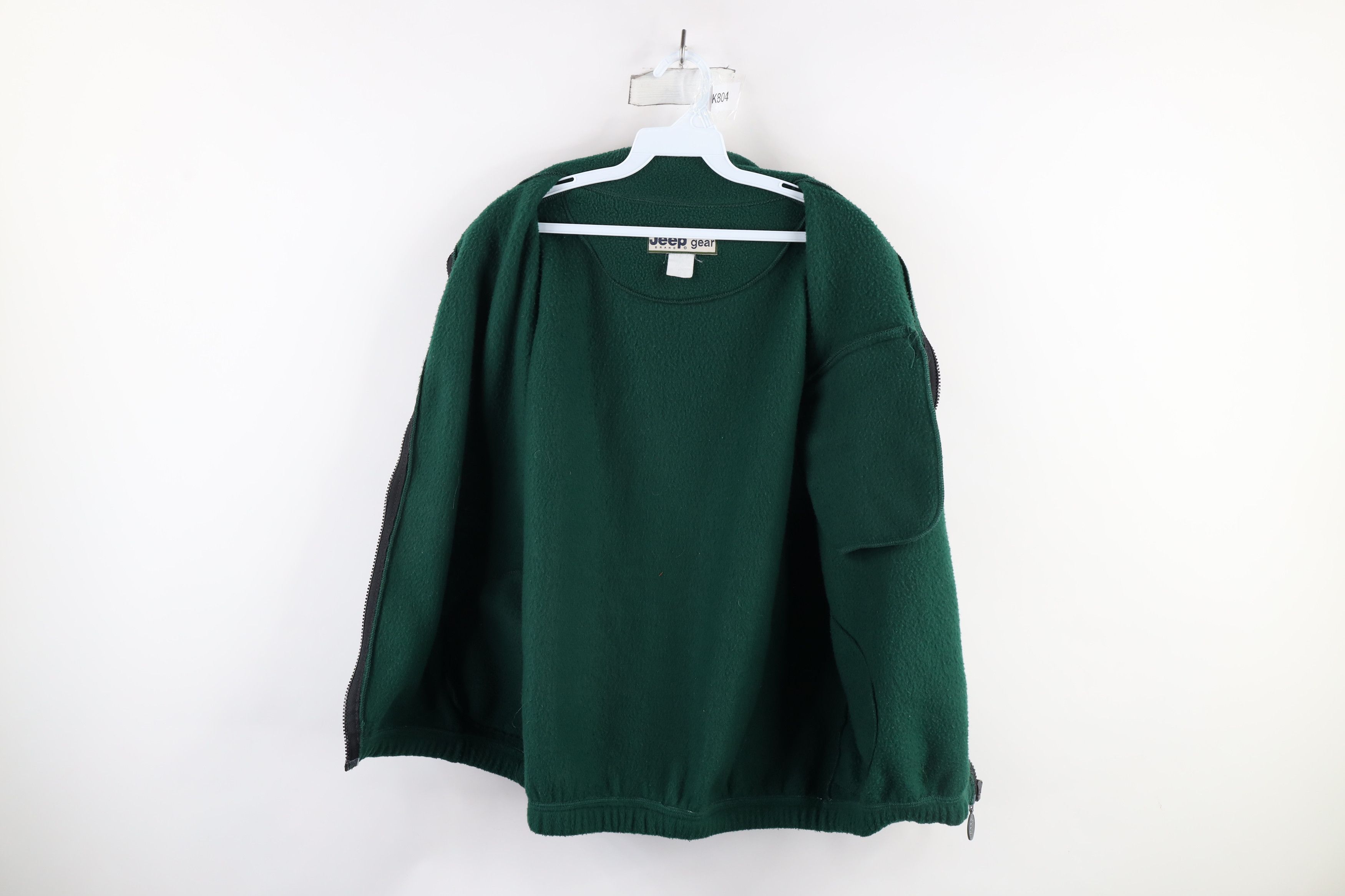 Jeep × Vintage Vintage 90s Jeep Gear Zip Fleece Vest Jacket Green USA Size US XL / EU 56 / 4 - 8 Thumbnail