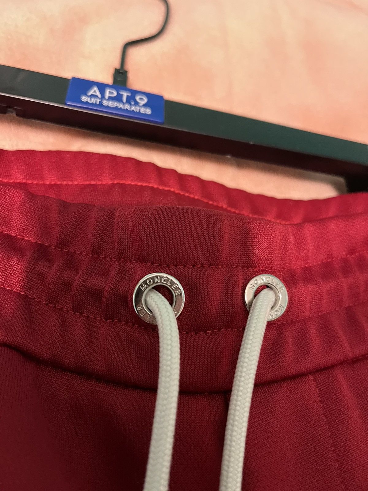 Moncler Moncler Track Pants Red with Blue Stripe Size US 30 / EU 46 - 3 Thumbnail