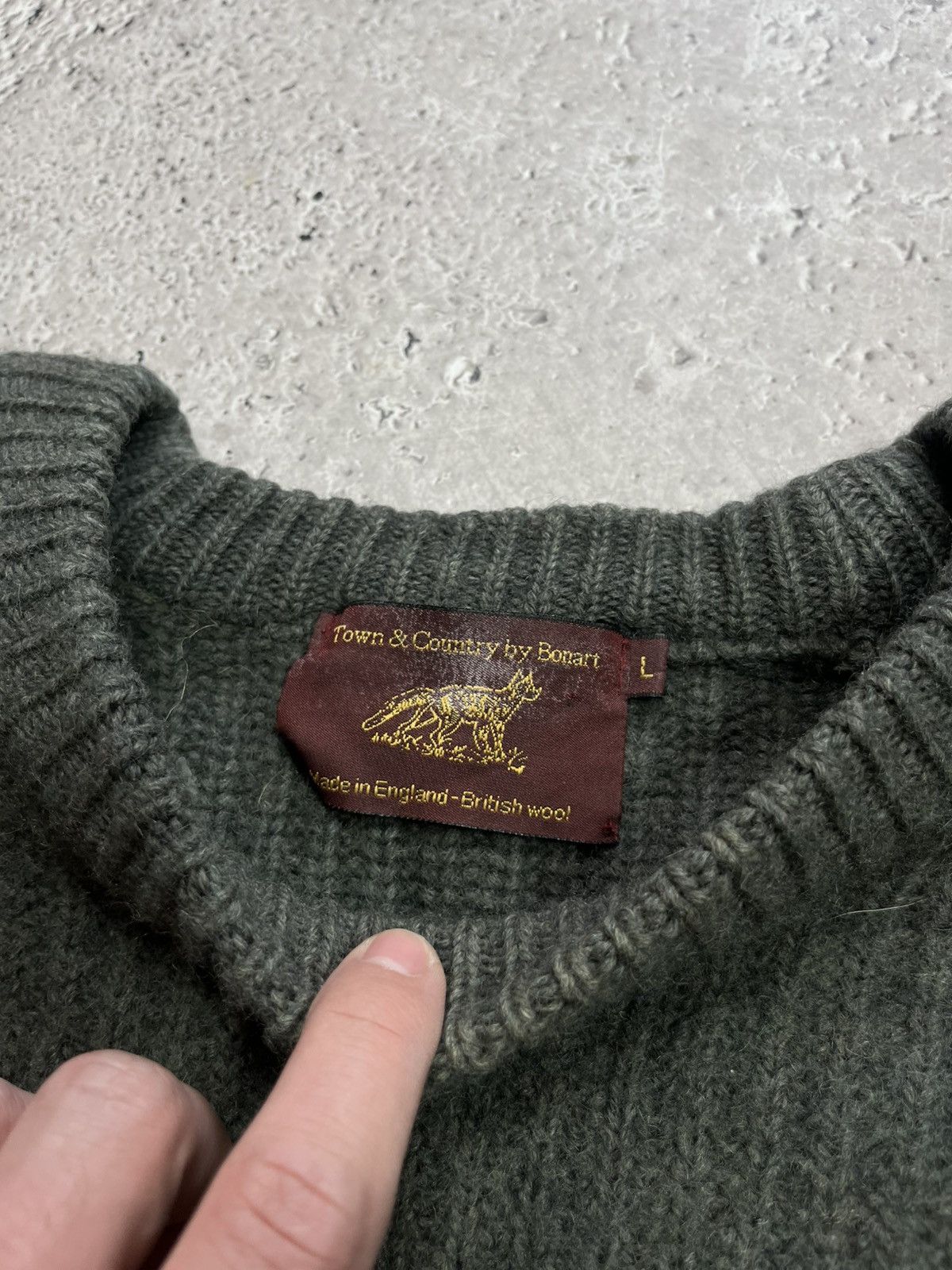 Other Town & Country by Bonart British Wool Sweater Elbow UK L Size US L / EU 52-54 / 3 - 5 Thumbnail