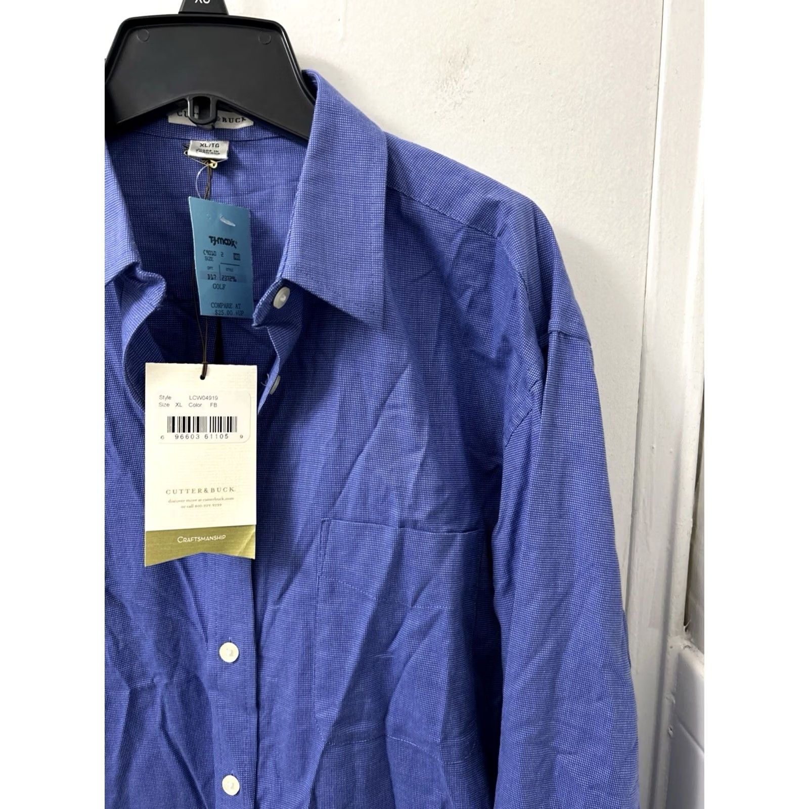 Cutter & Buck Cutter & Buck Shirt Mens XL Blue Button Down Long Sleeve NWT Dress Shirt Size US XL / EU 56 / 4 - 4 Thumbnail