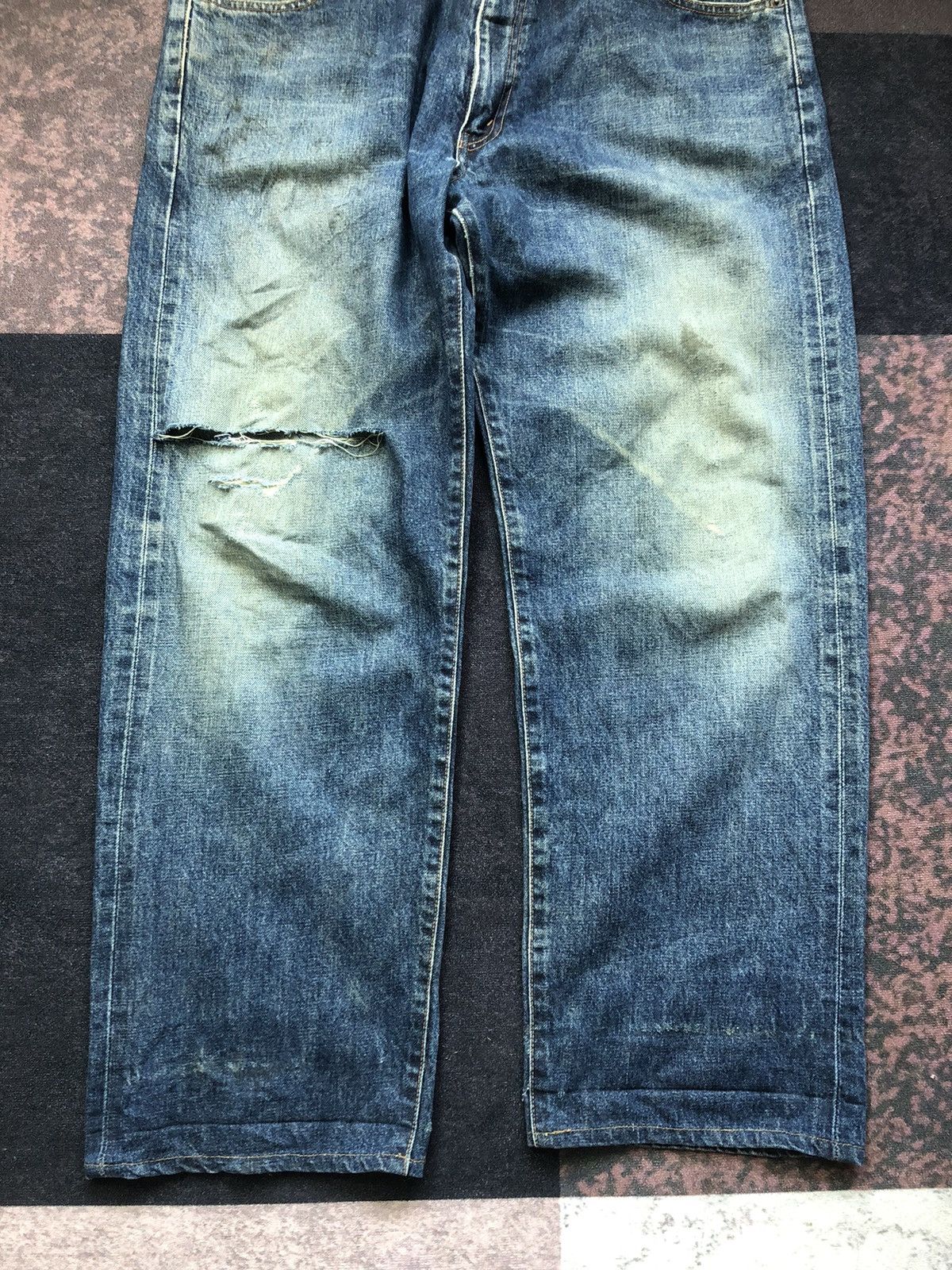 If Six Was Nine Vintage 80s Bobson Lot 512 Distressed Baggy Jeans Size US 38 / EU 54 - 4 Thumbnail